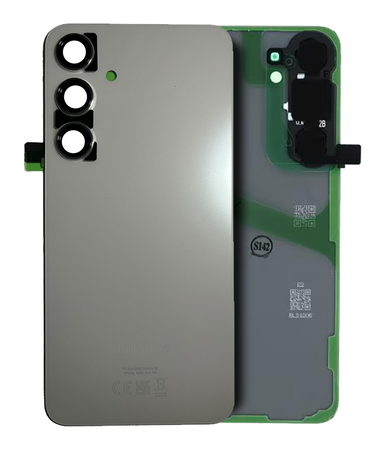 Back Cover Glass Replacement With Camera Lens Compatible For Samsung Galaxy S24 Plus(Service Pack) (Marble Gray)