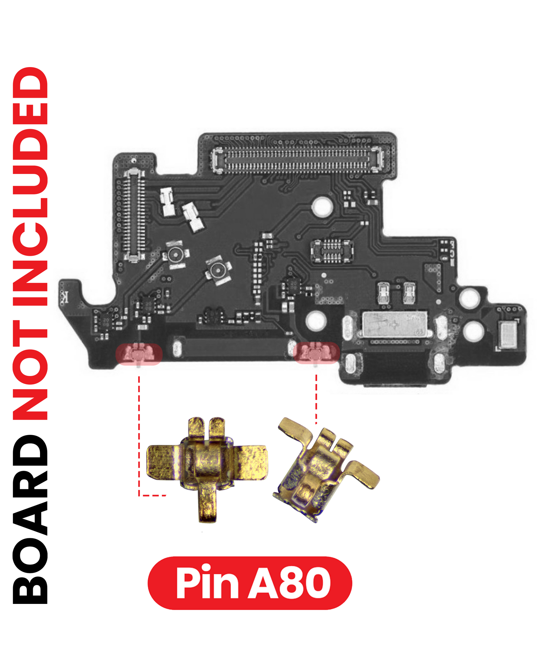 PCB Board Contact Pins (A80) Compatible For All Samsung Models Replacements (Width: 2.5mm / Length: 2.8mm)