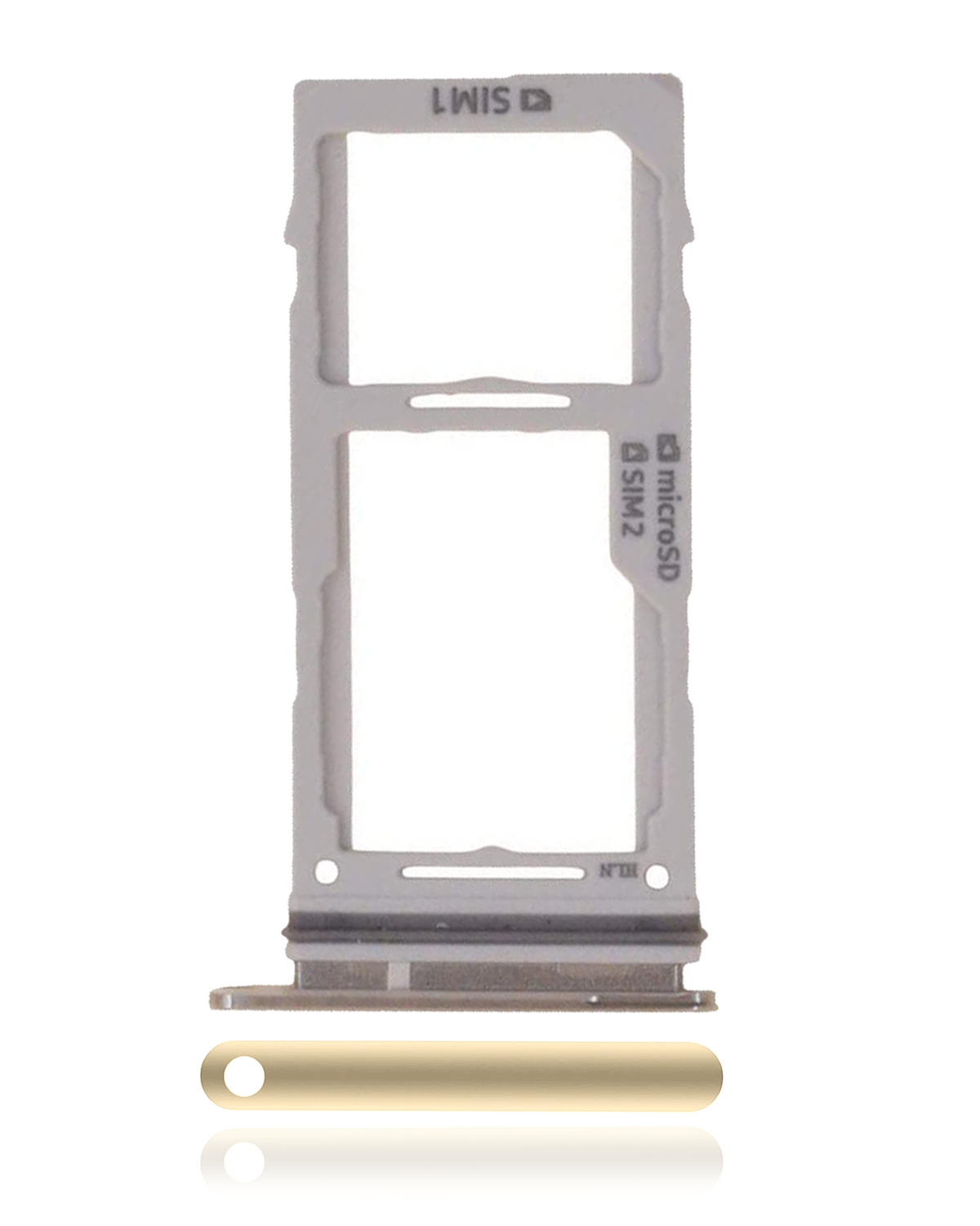 Dual Sim Card Tray Replacement Compatible For Samsung Galaxy S10 / S10 Plus / S10E (Canary Yellow)
