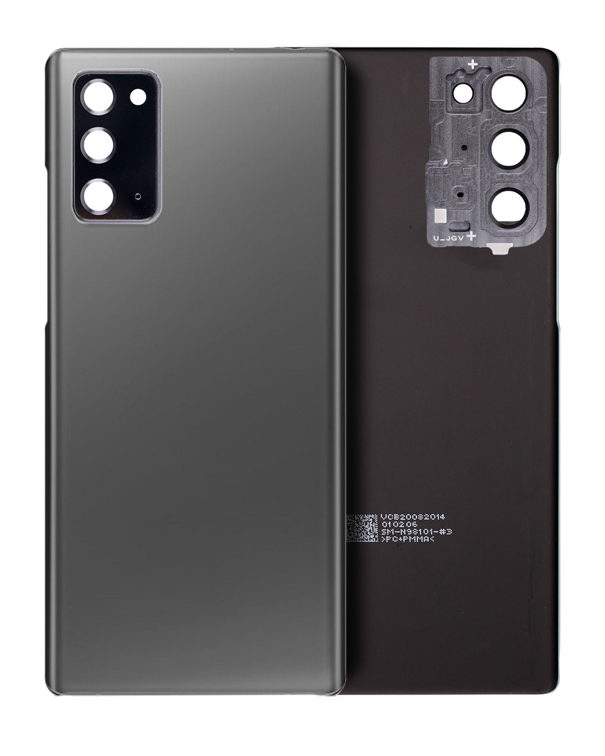Back Cover Glass With Camera Lens Compatible For Samsung Galaxy Note 20 5G Replacement(No Logo) (Vemake) (Mystic Gray)