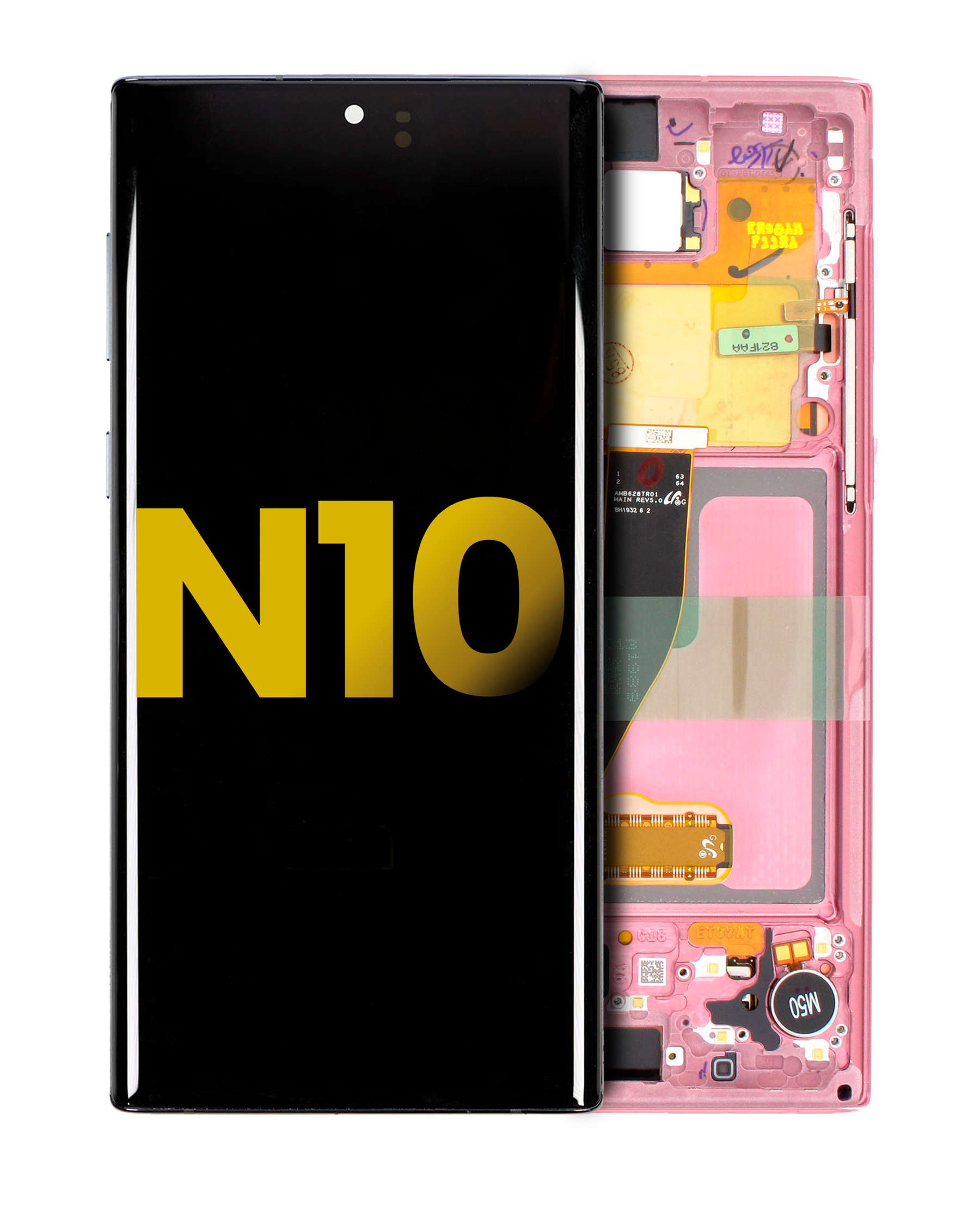 Replacement OLED Assembly With Frame Compatible For Samsung Galaxy Note 10 (Refurbished) (Aura Pink)