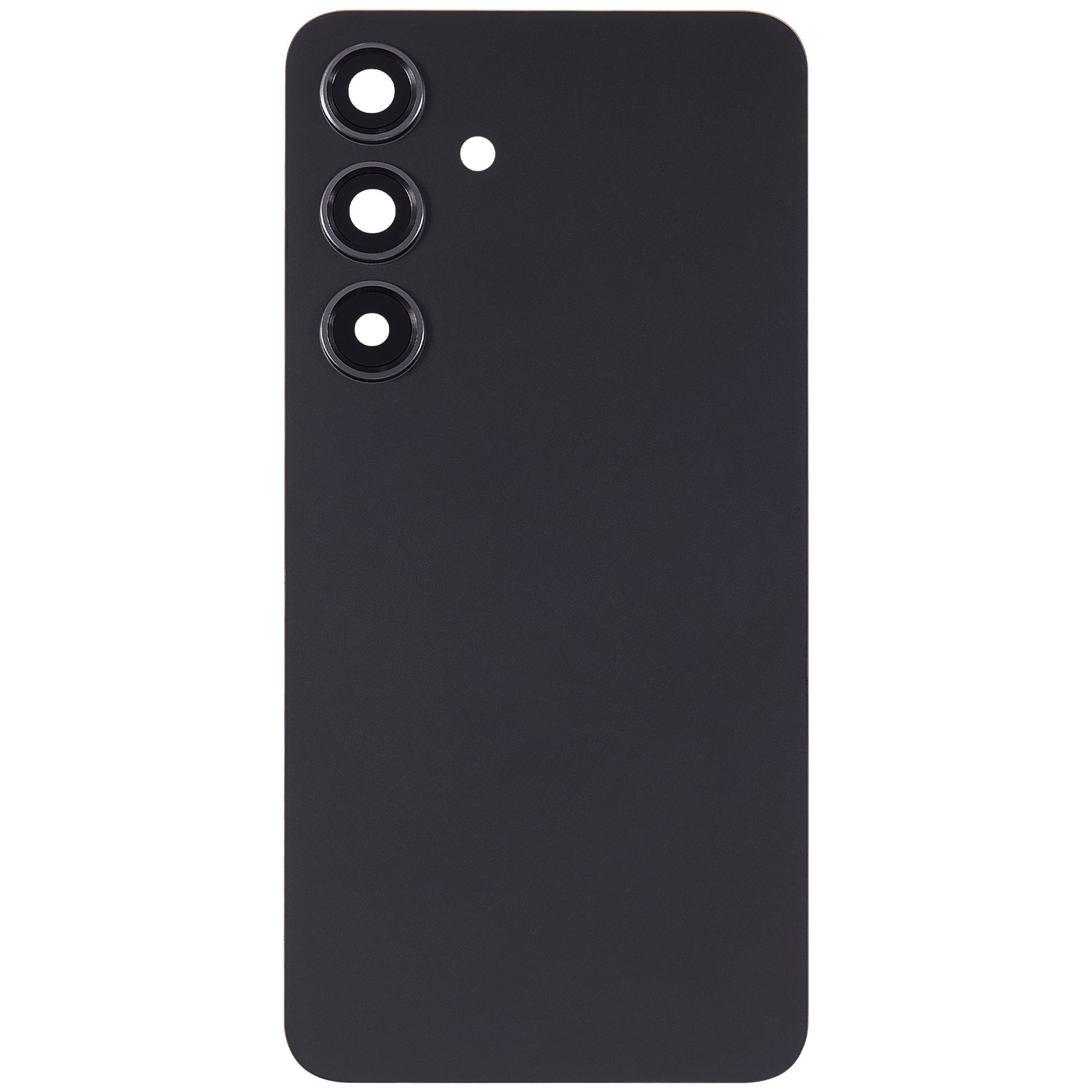 Replacement Back Cover Glass With Camera Lens Compatible For Samsung Galaxy S24 5G (No Logo) (Aftermarket Plus) (Onyx Black)
