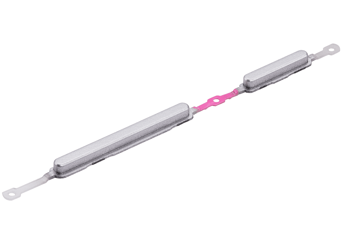 Replacement Hard Buttons (Power / Volume) Compatible For Samsung Galaxy Tab A7 Lite (T220 / T225) (Silver)