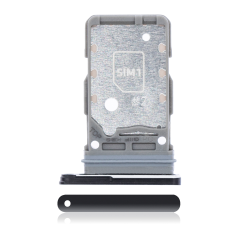 Dual Sim Card Tray Compatible For Samsung Galaxy S21 Replacement (Black)
