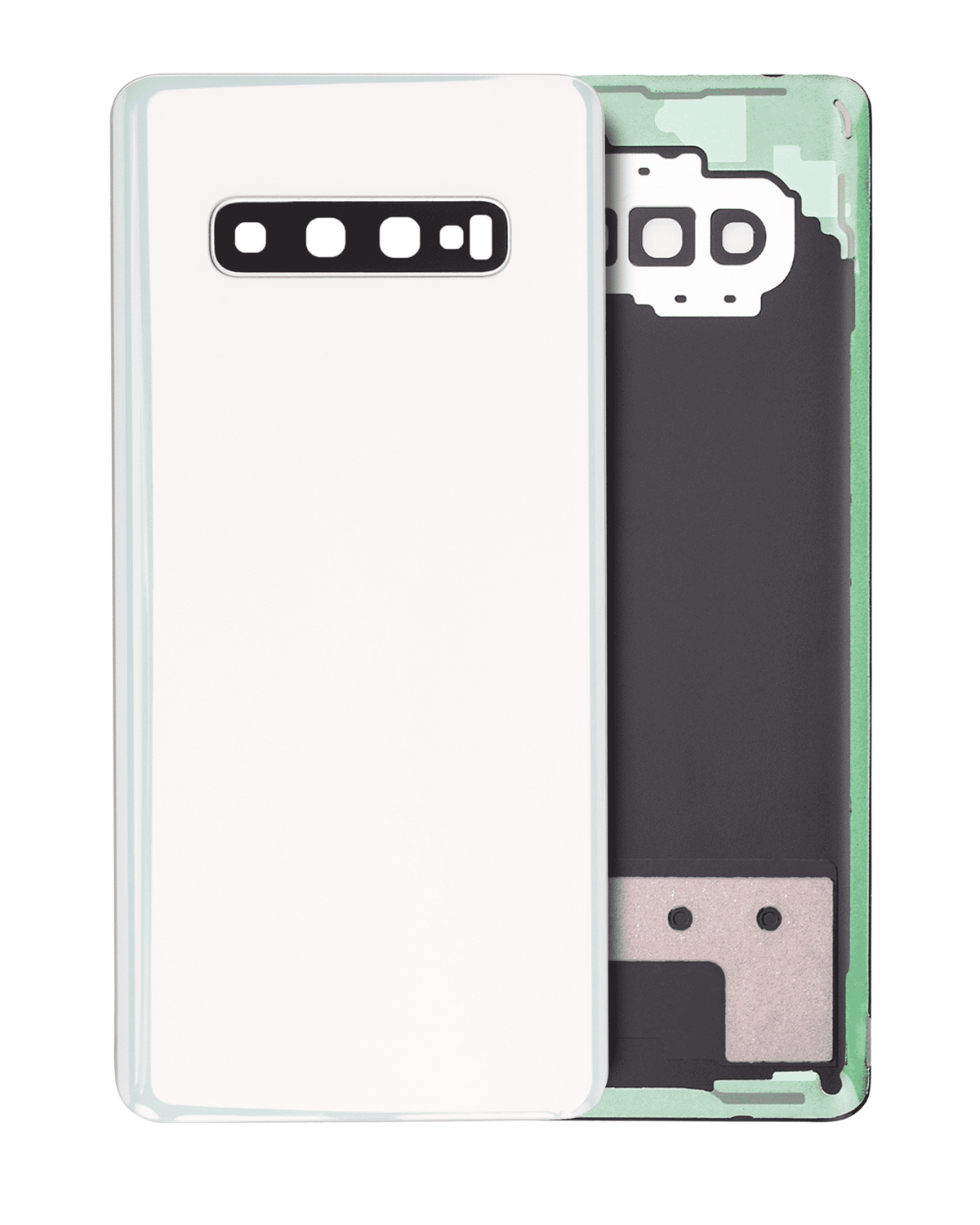 Replacement Back cover Glass With Camera Lens Compatible For Samsung Galaxy S10 Plus (Service Pack) (Ceramic White)