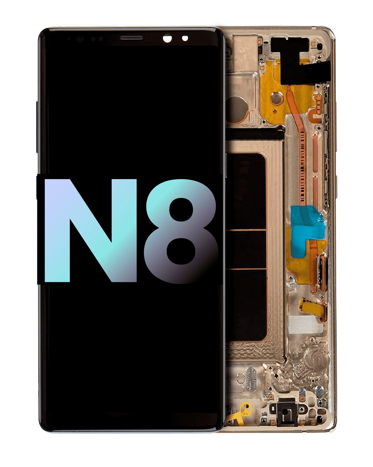 Replacement OLED Assembly With Frame Compatible For Samsung Galaxy Note 8 (Service Pack) (Maple Gold)