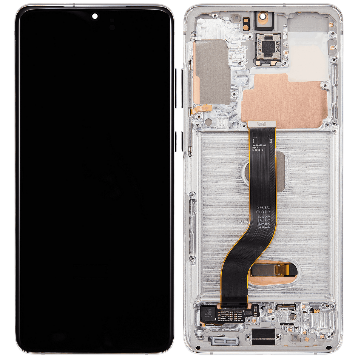 OLED Assembly With Frame Compatible For Samsung Galaxy S20 Plus 5G Replacement  (Refurbished) (Cloud White)