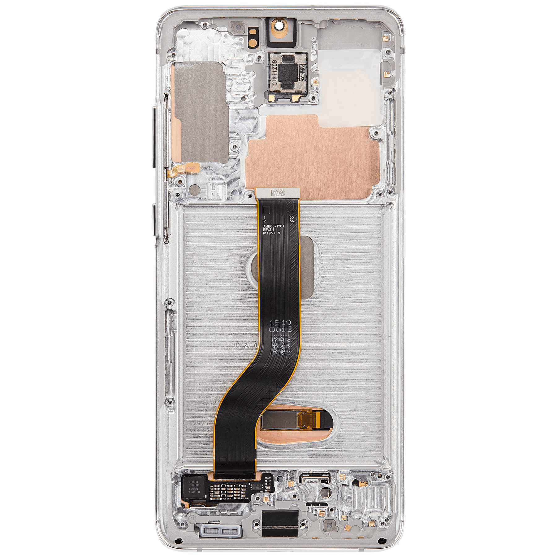 OLED Assembly With Frame Compatible For Samsung Galaxy S20 Plus 5G Replacement (Refurbished) (Cloud White)
