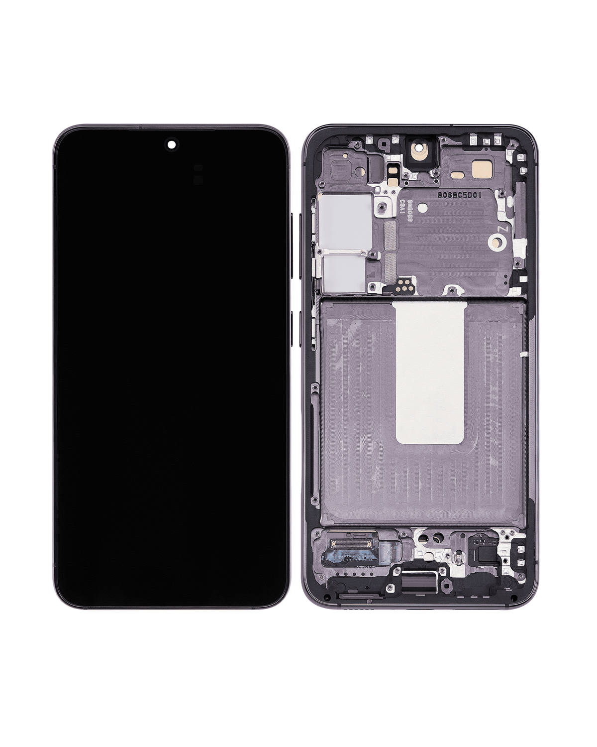 Replacement OLED Assembly With Frame Compatible For Samsung Galaxy S23 5G (US & International) (Refurbished) (Phantom Black)