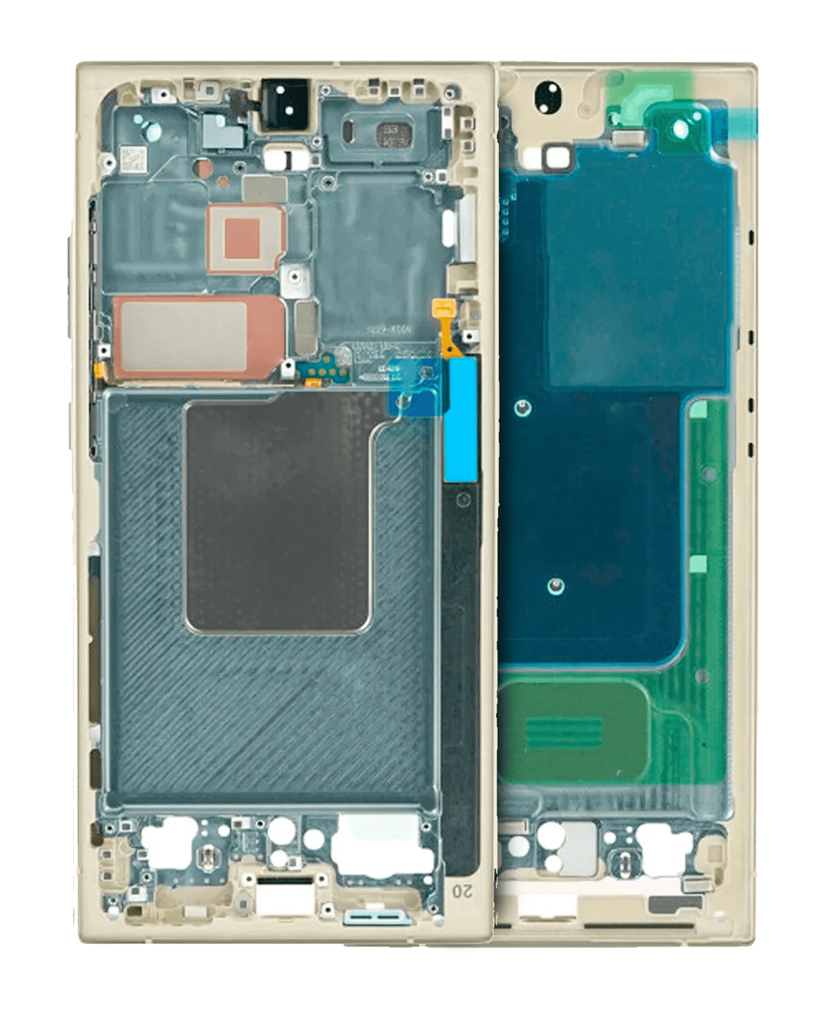 Replacement Mid-Frame Housing Compatible  For Samsung Galaxy S24 Ultra 5G  (International Version) (Service Pack) (Titanium Yellow)
