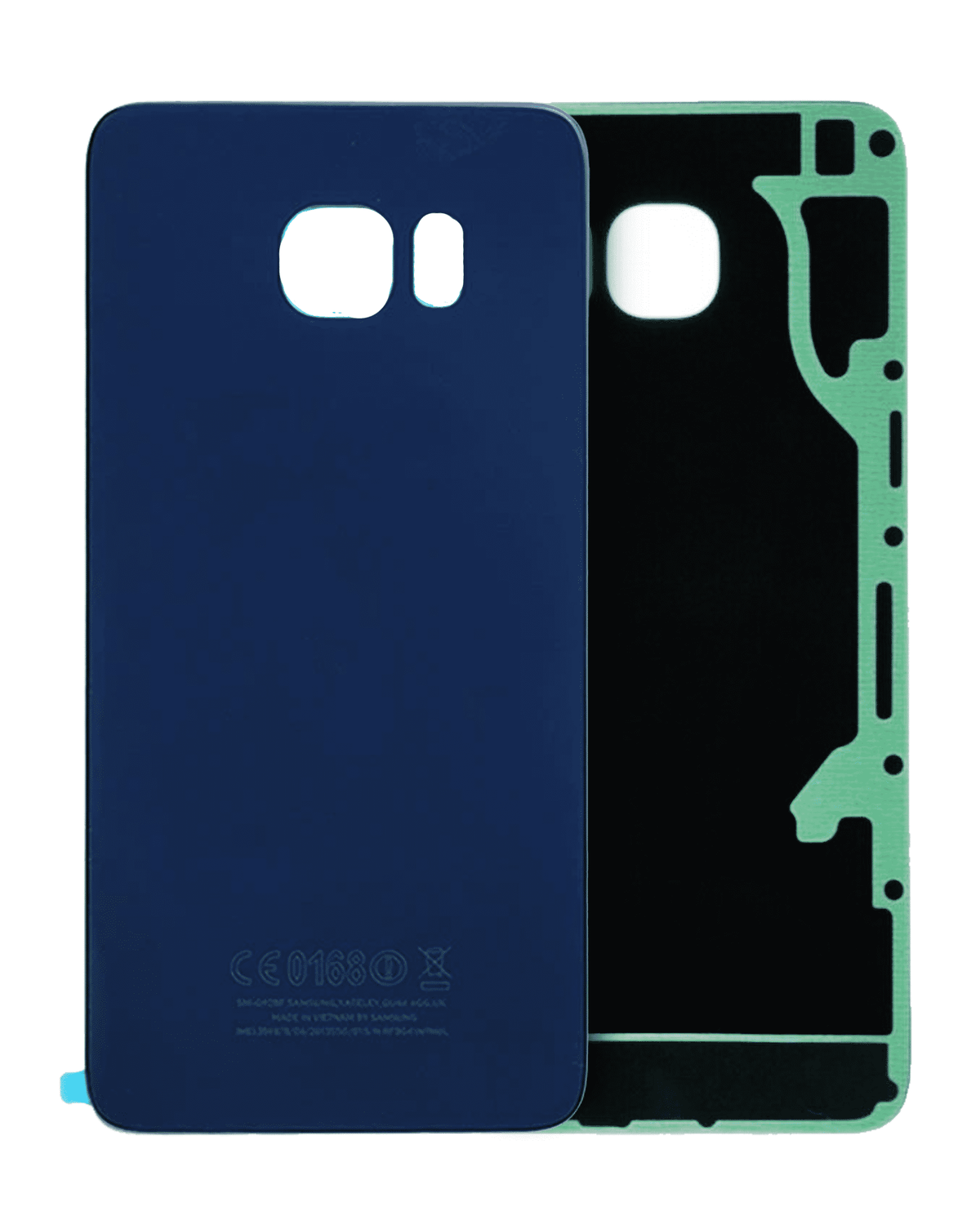 Replacement Back Cover Glass Compatible For Samsung Galaxy S6 Edge (Service Pack) (Black Sapphire)