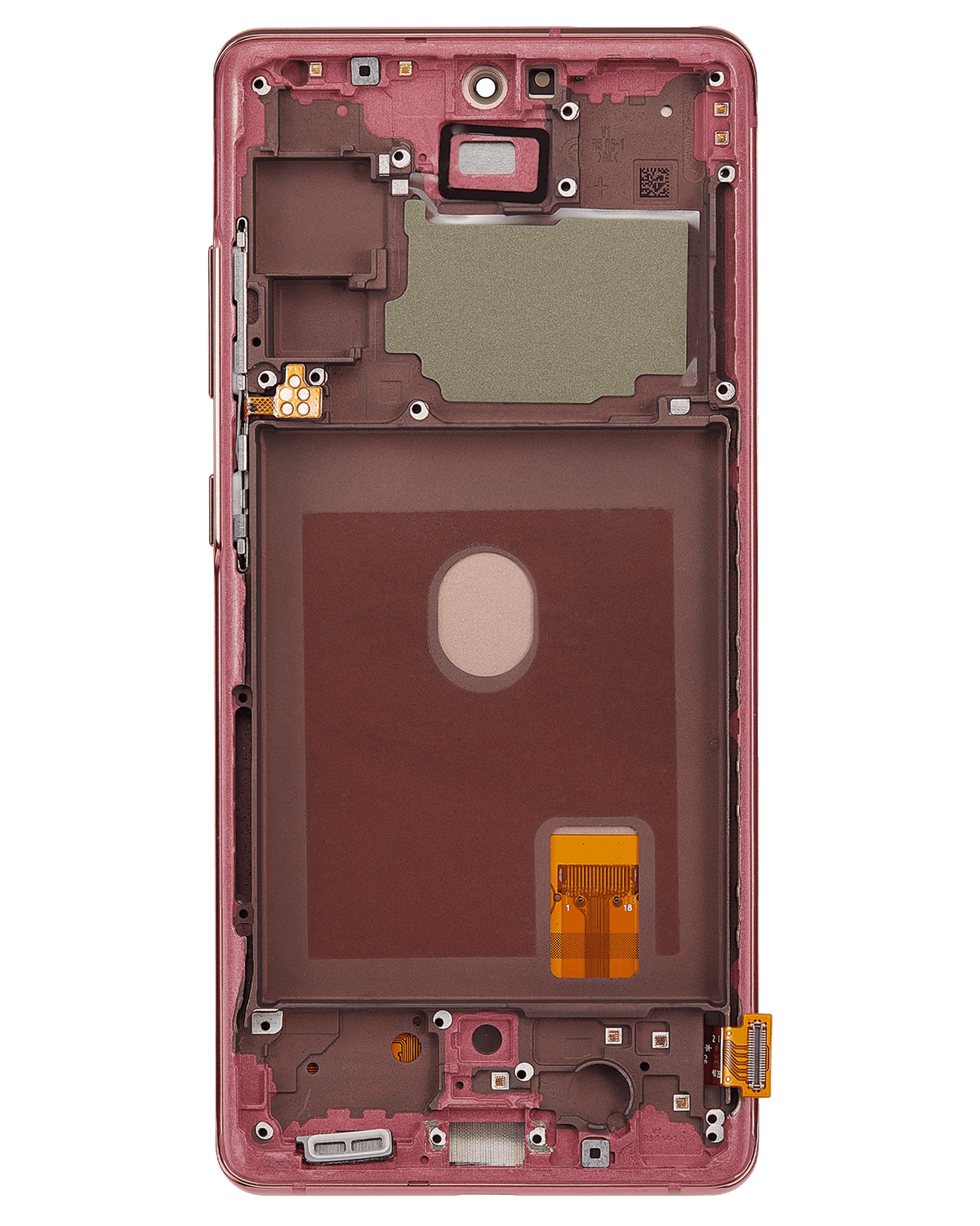 Replacement OLED Assembly With Frame Compatible For Samsung Galaxy S20 FE 4G / 5G (Refurbished) (Cloud Red)