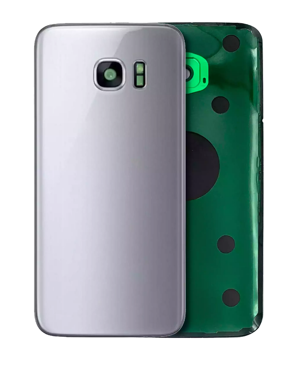 Back Cover Glass Compatible For Samsung Galaxy S7 Replacement (Service Pack) (Silver Titanium)