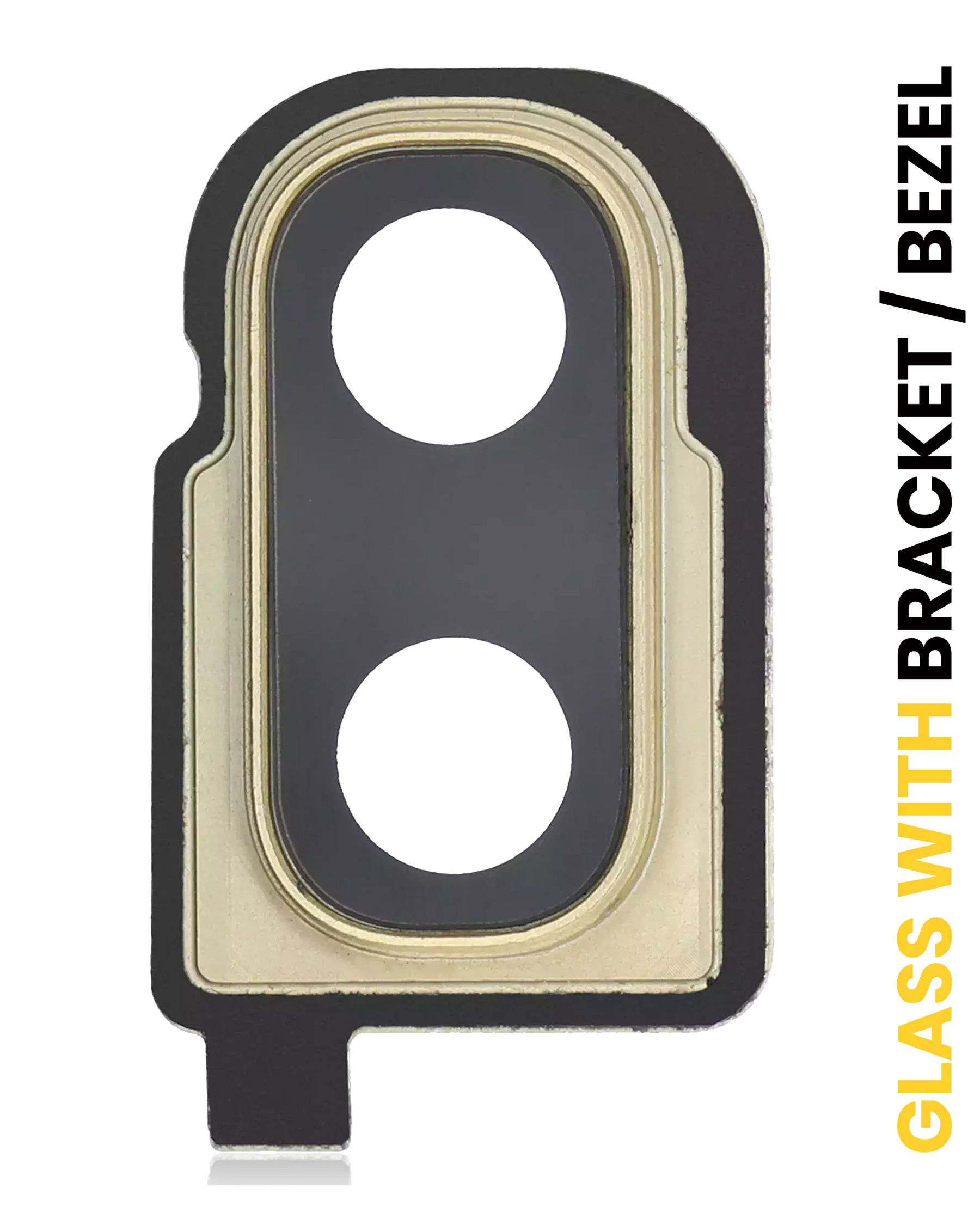 Replacement Back Camera Lens With Bracket / Bezel Compatible For Samsung Galaxy Z Flip (F700) (Mirror Gold)