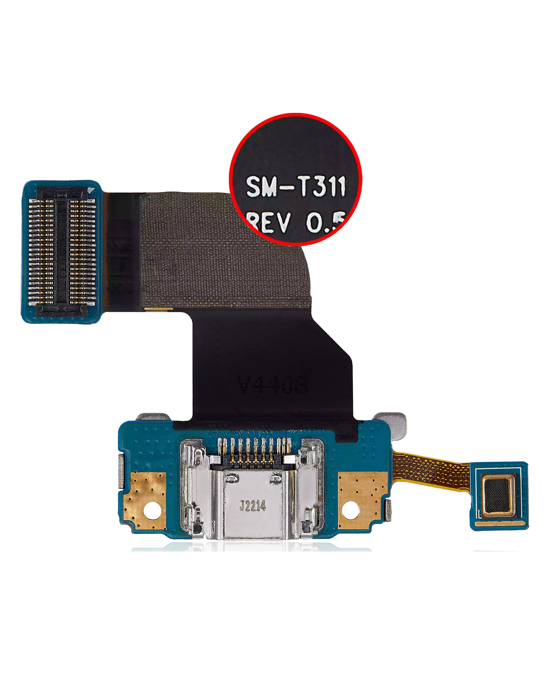 Replacement Charging Port Flex Cable With Microphone Compatible For Samsung Galaxy Tab 3 8.0" (T310 / T311 /T315) (Premium)