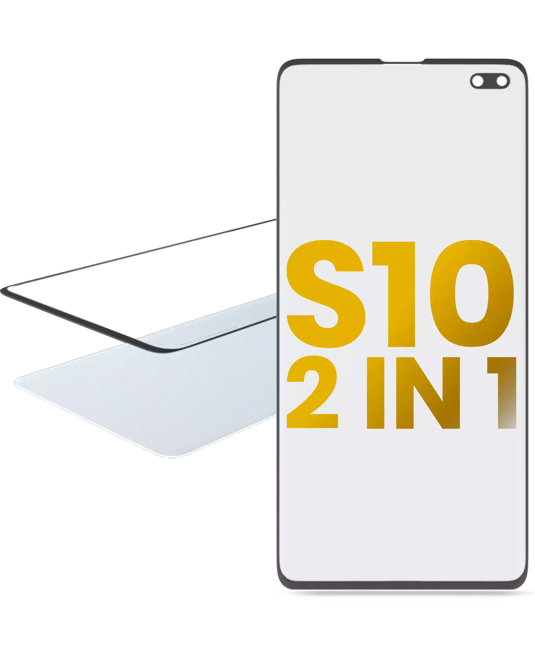 2 in 1 Front Glass With OCA Pre-Installed Compatible For Samsung Galaxy S10 Plus Replacement by Macfactory.Store