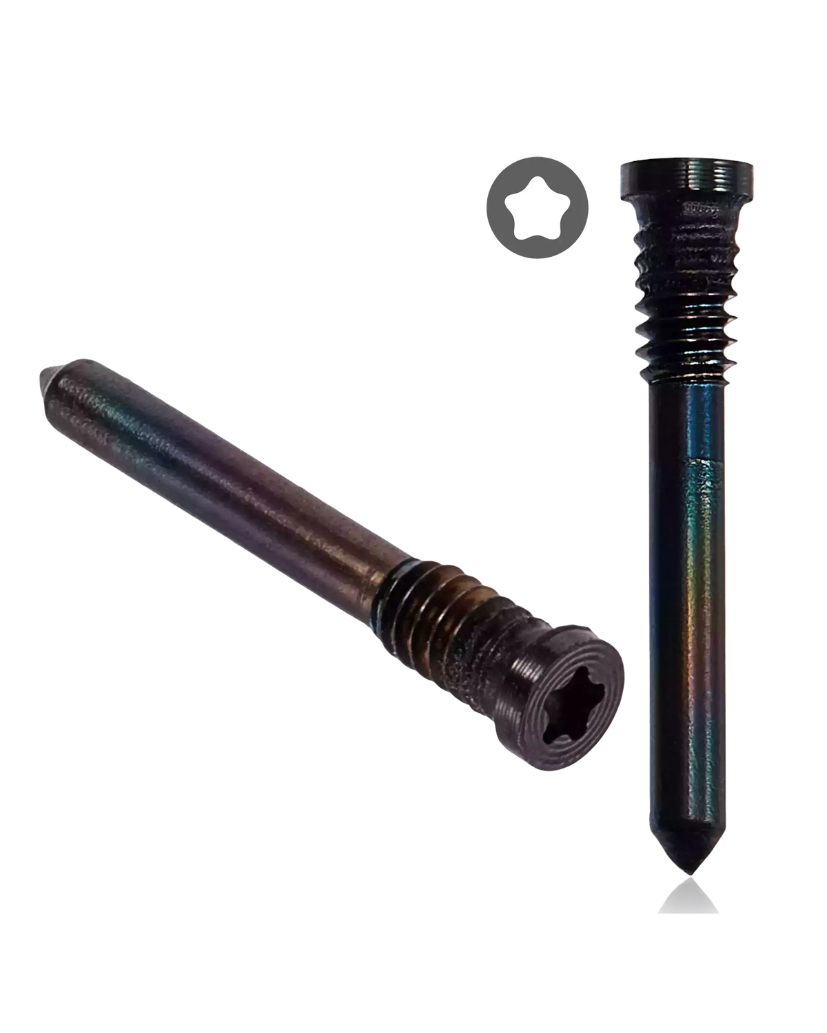 Bottom Screws Compatible For iPhone 16 / 16 Plus / 16 Pro / 16 Pro Max (Black) (100 Pack)