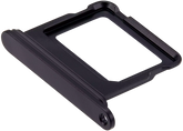 Dual Sim Card Tray Compatible For iPhone 16 / 16 Plus (Black)