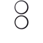 Back Camera Bezel Ring Only Compatible For iPhone 16 / 16 Plus (Black) (2 Piece Set)