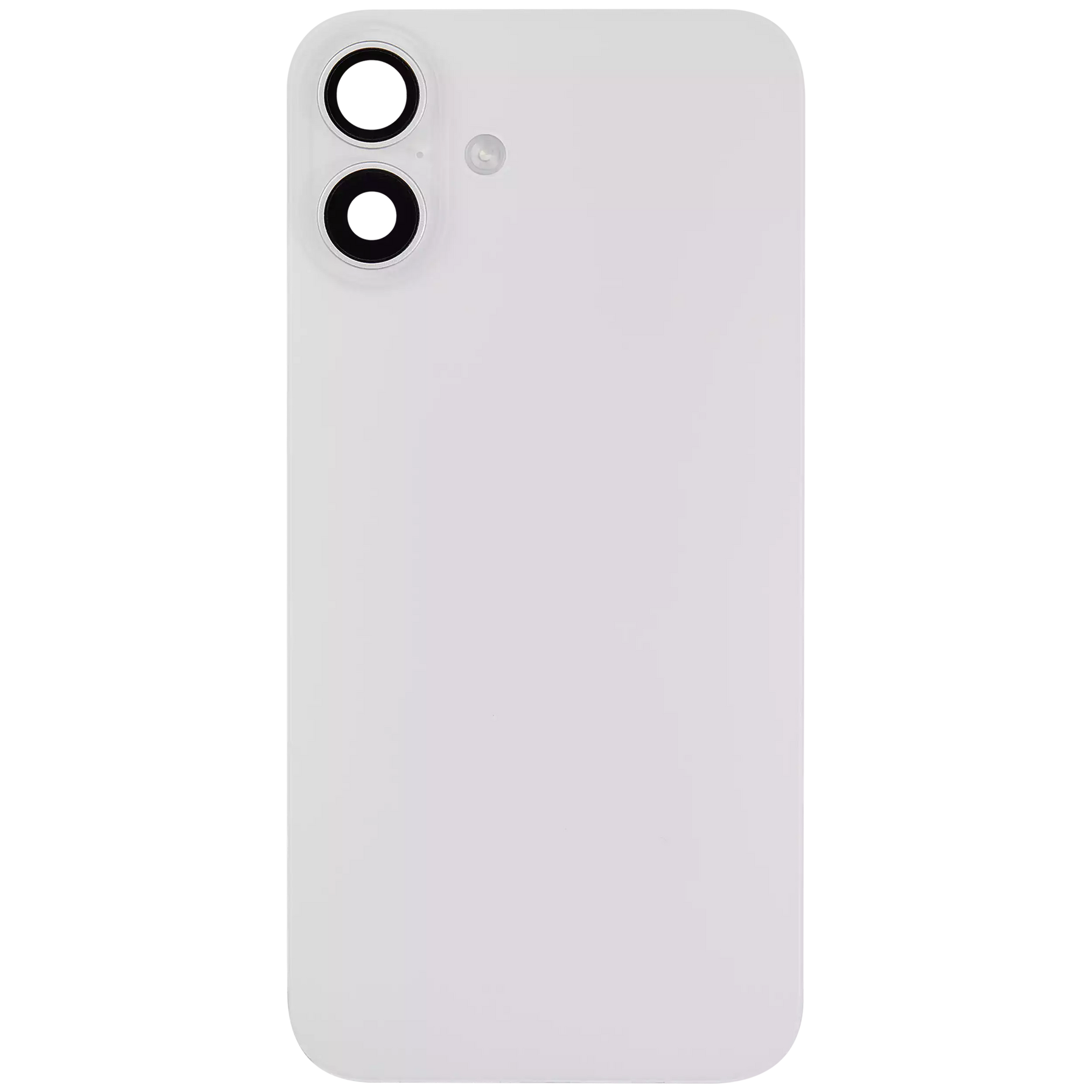 Back Glass With Steel Plate With Wireless NFC Charging MagSafe Magnet & Flashlight Flex Compatible For iPhone 16 Plus (Used OEM Pull: Grade A) (White)