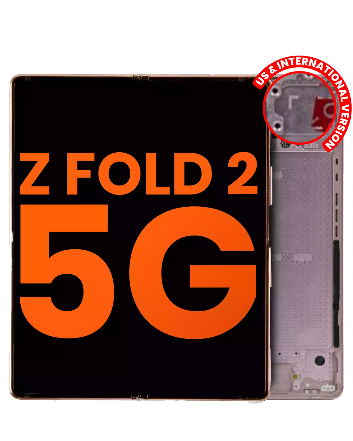 Replacement Inner OLED Assembly With Frame Compatible For Samsung Galaxy Z Fold 2 5G (Blemish: Grade B) (US & International) (Mystic Bronze)