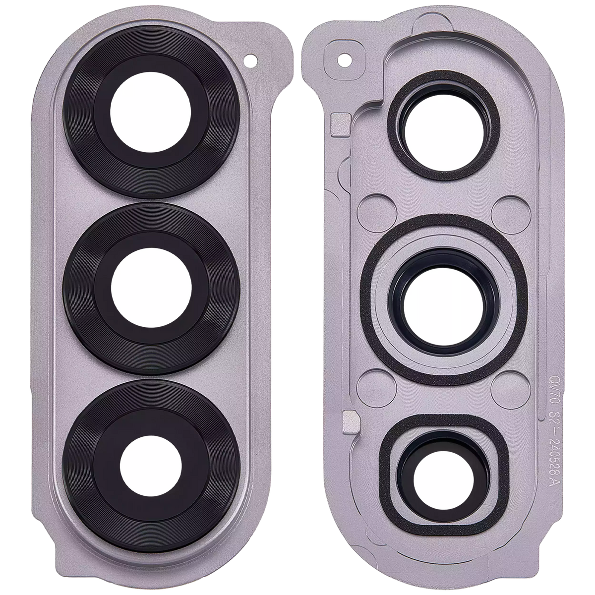 Back Camera Lens With Cover Bezel Ring Compatible For Samsung Galaxy Z Fold 6 5G Replacement (Premium) (Silver Shadow)