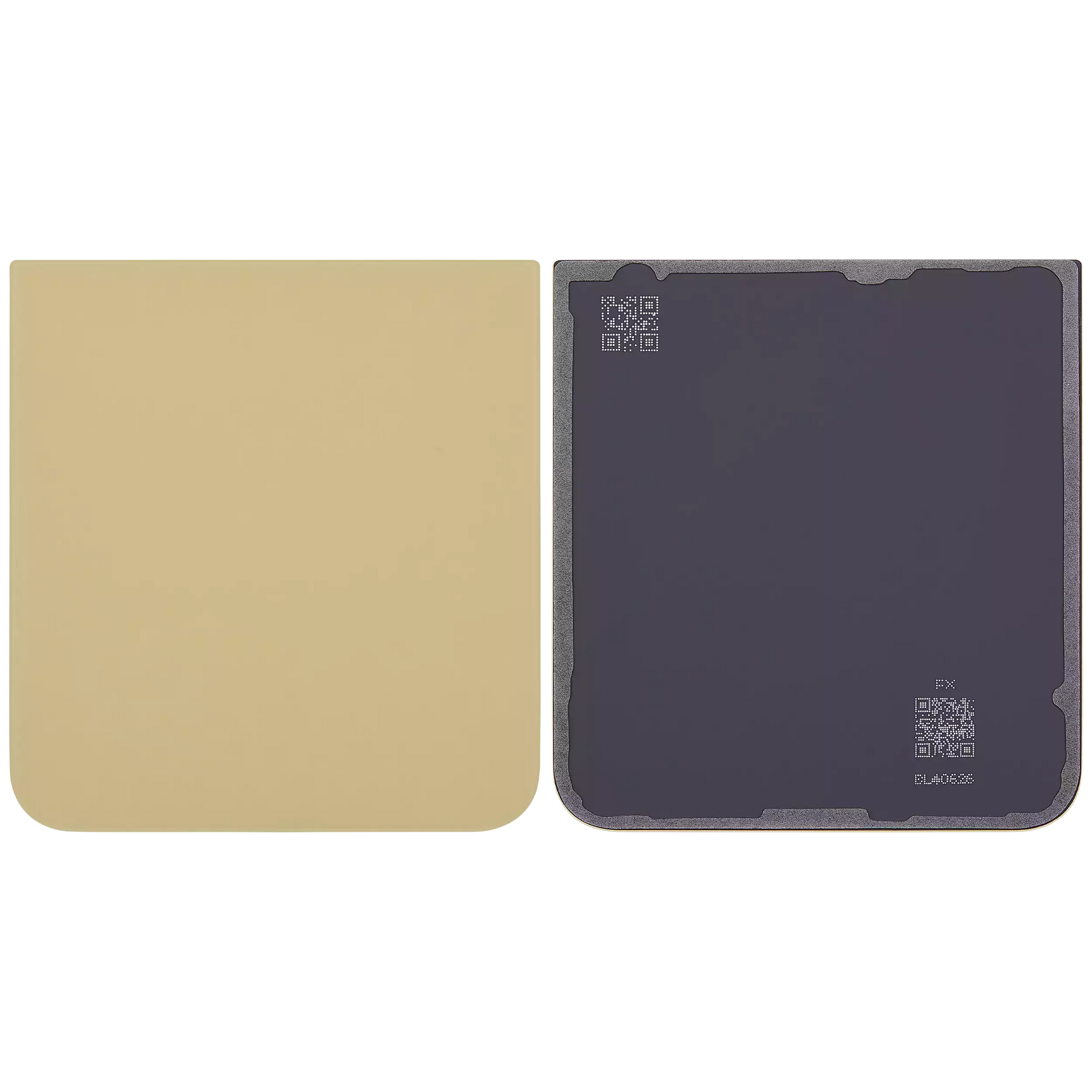 Back Cover Glass Compatible For Samsung Galaxy Z Flip 6 5G Replacement (Vemake) (Yellow)