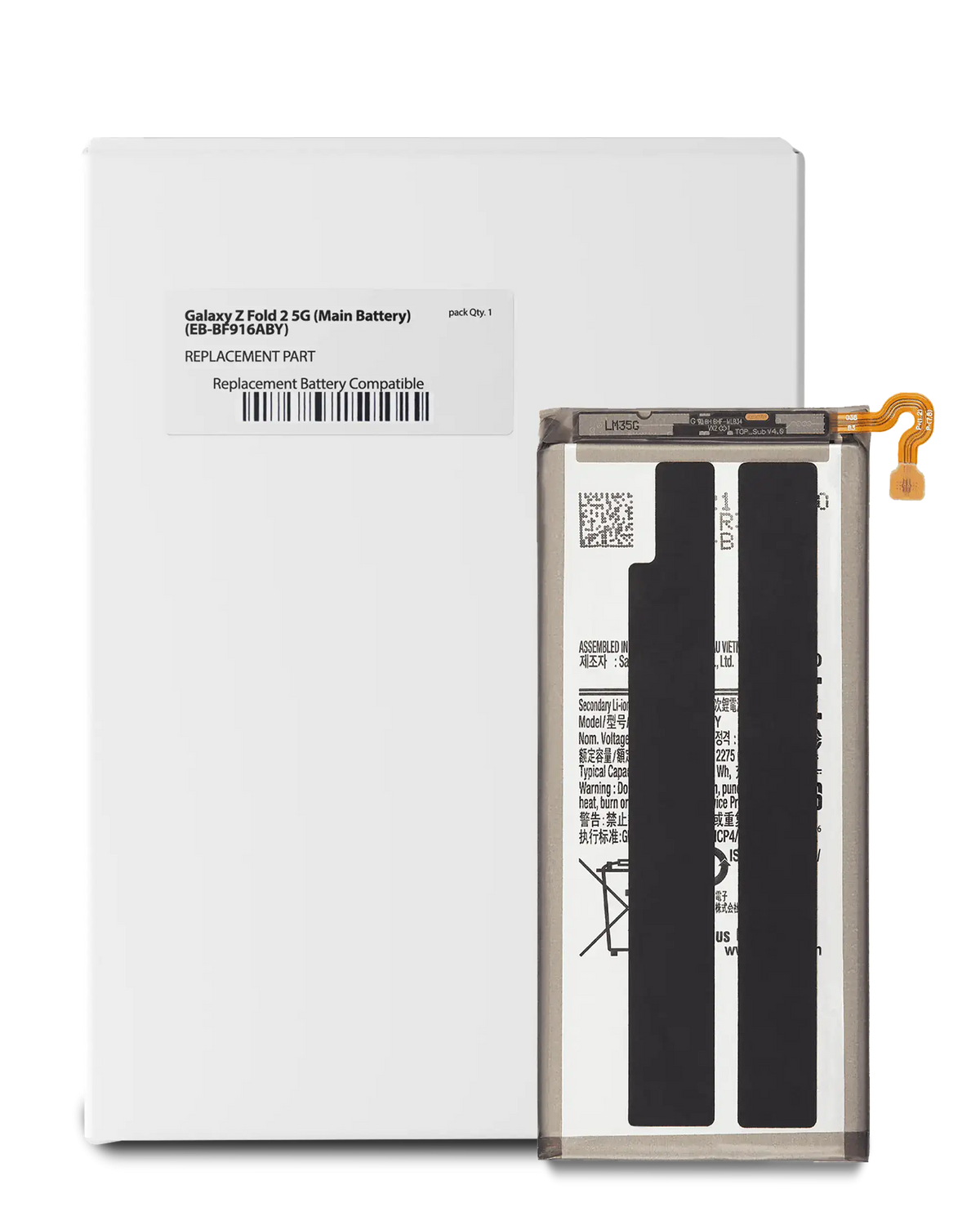 Replacement Battery Compatible For Samsung Galaxy Z Fold 2 5G (Main Battery) ( EB-BF916ABY) (Service Pack)