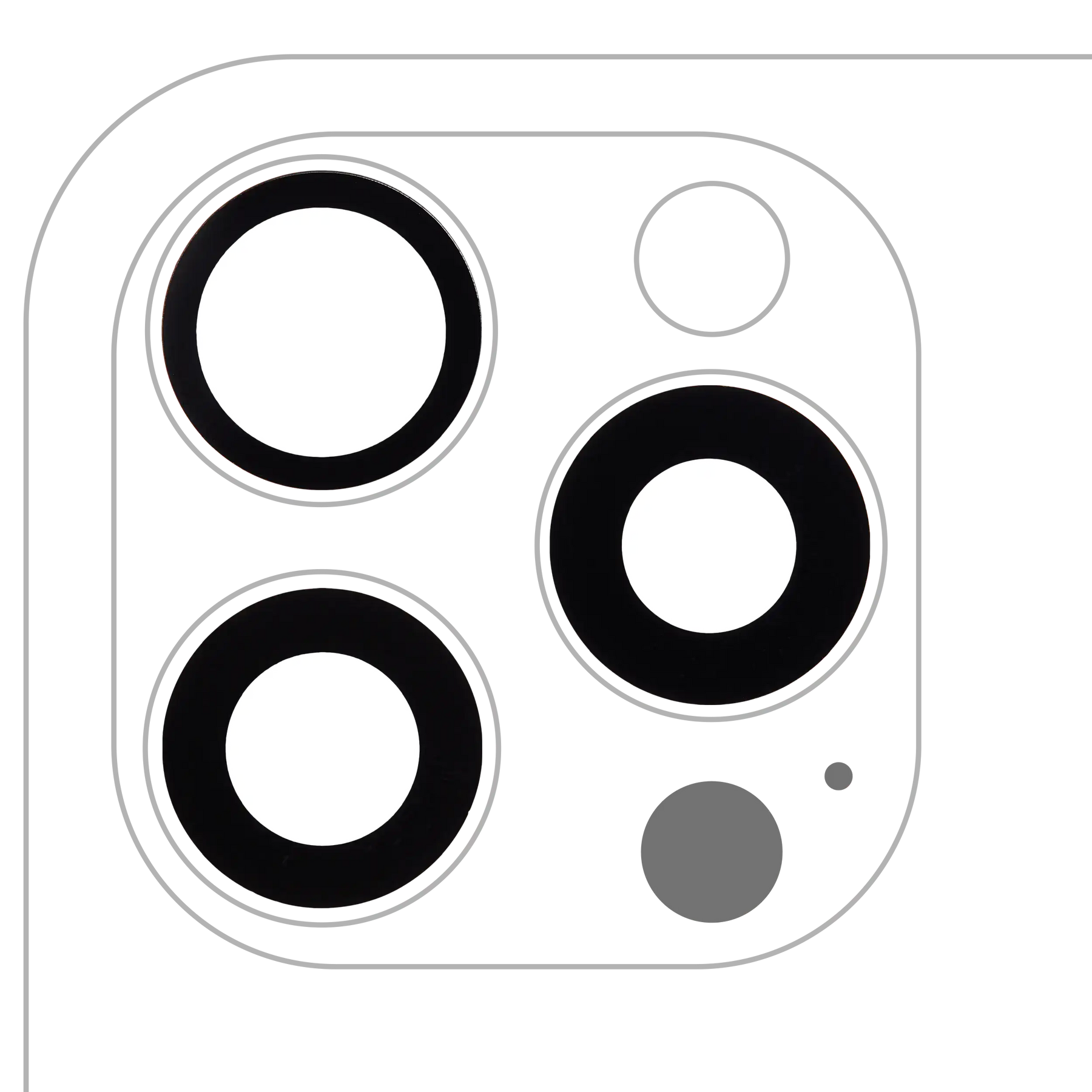 Back Camera Lens (Glass Only) With Adhesive Compatible For iPhone 16 Pro / 16 Pro Max (3 Piece Set) (Aftermarket Plus) (10 Pack)