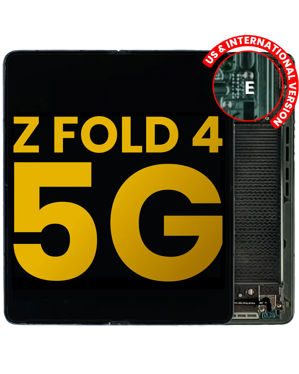 Inner OLED Assembly With Frame Compatible For Samsung Galaxy Z Fold 4 5G Replacement (US & International) (Refurbished) (Graygreen)