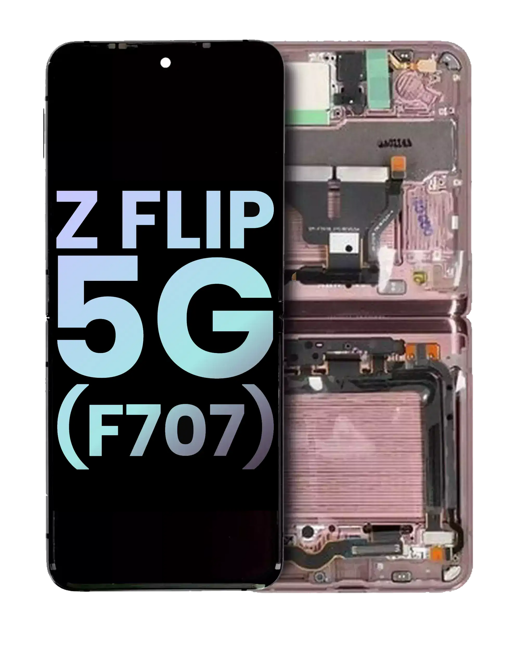 Inner OLED Assembly With Frame Compatible For Samsung Galaxy Z Flip 5G Replacement (F707) (Service Pack) (Mystic Bronze)