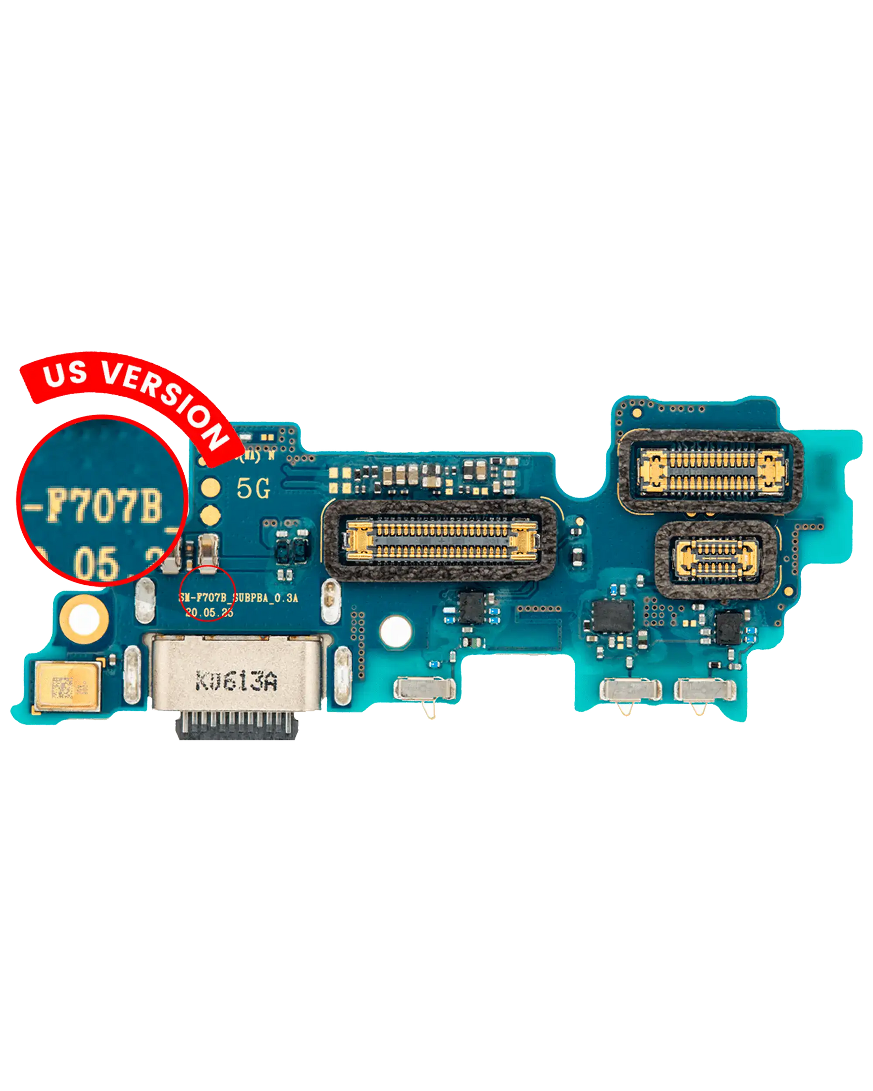 Replacement Charging Board With Microphone Compatible For Samsung Galaxy Z Flip 5G (F707U) (US Version) (Premium)