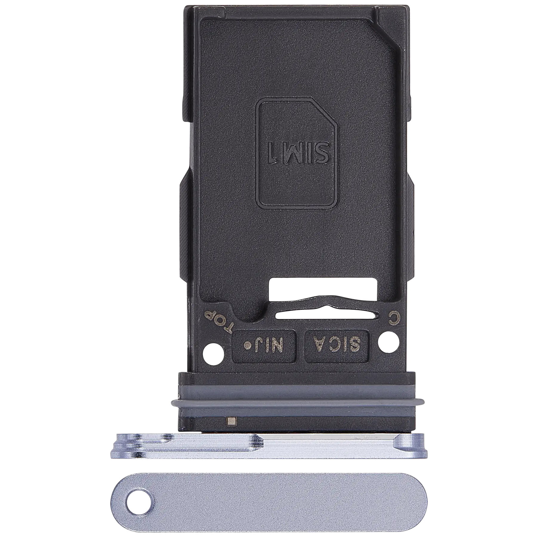 Single Sim Card Tray Replacement Compatible For Samsung Galaxy S25 / S25 Plus (Premium) (Iceblue)