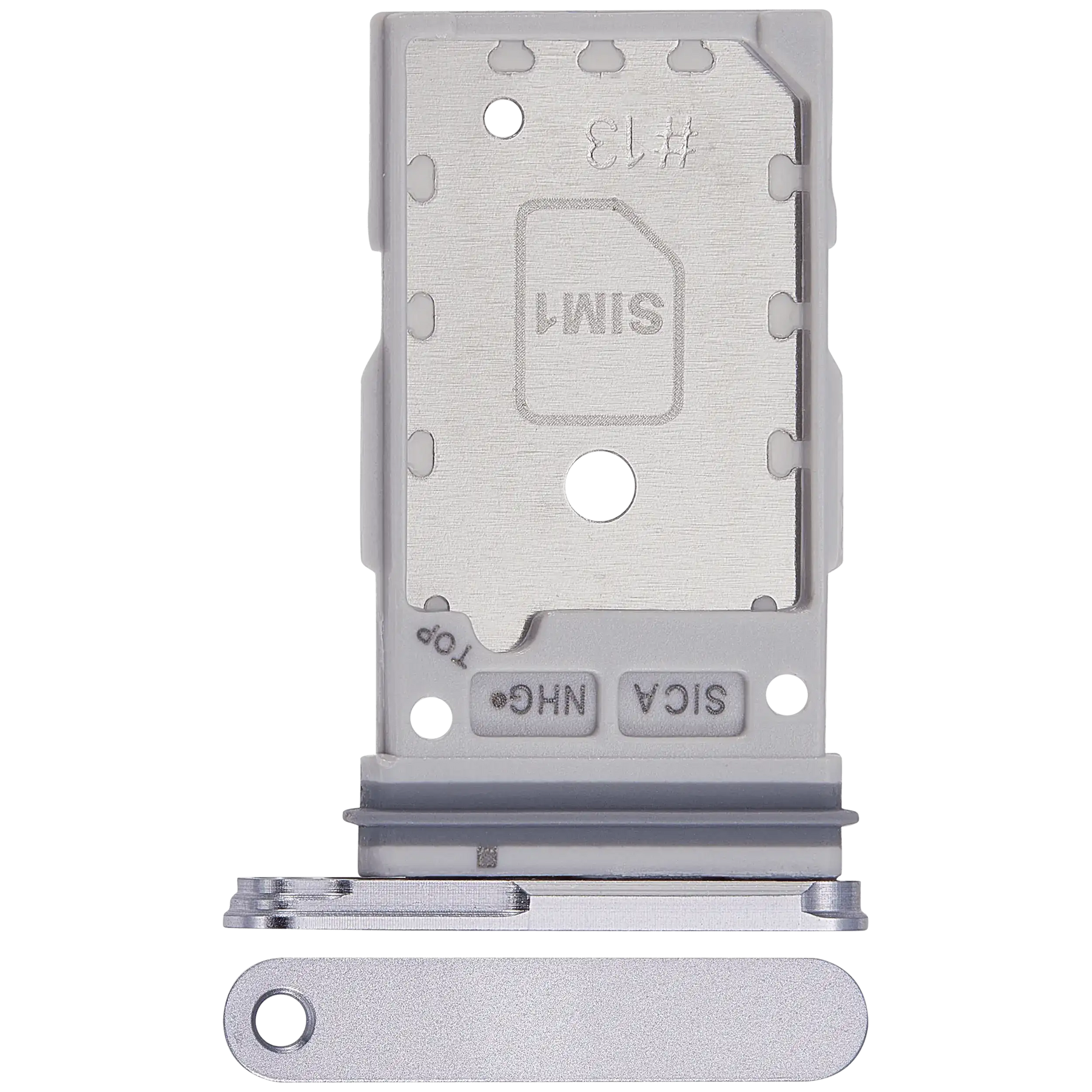 Dual Sim Card Tray Replacement Compatible For Samsung Galaxy S25 / S25 Plus (Premium) (Silver Shadow)