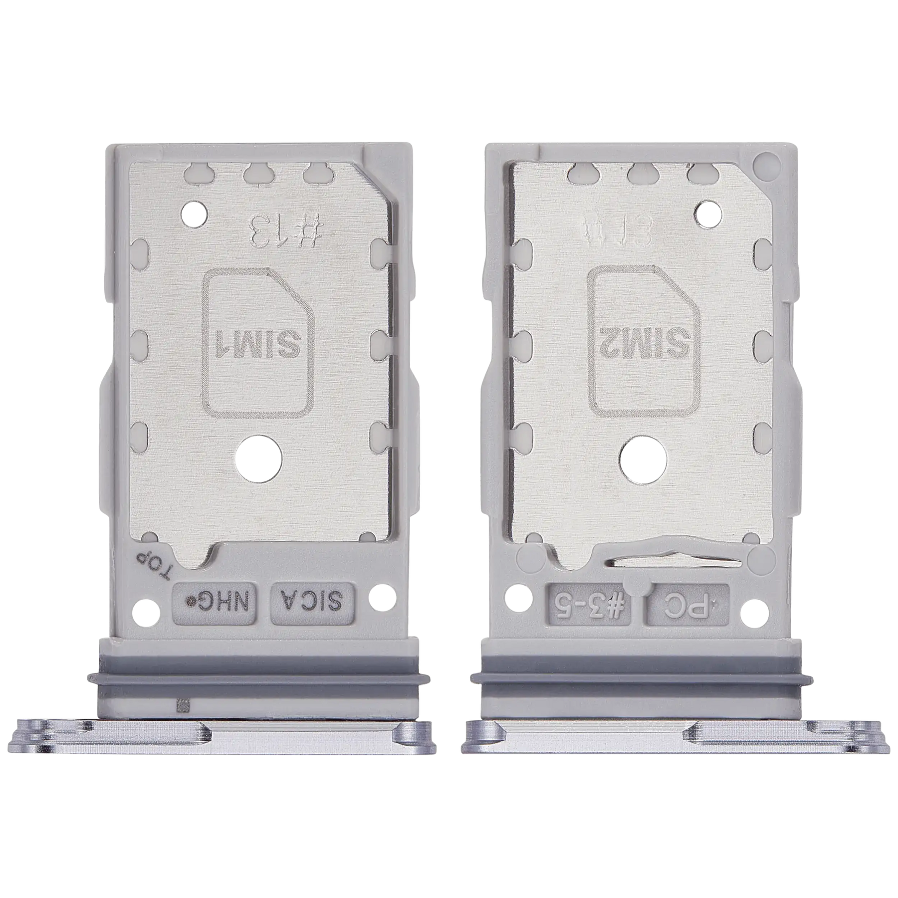 Dual Sim Card Tray Replacement Compatible For Samsung Galaxy S25 / S25 Plus (Premium) (Silver Shadow)