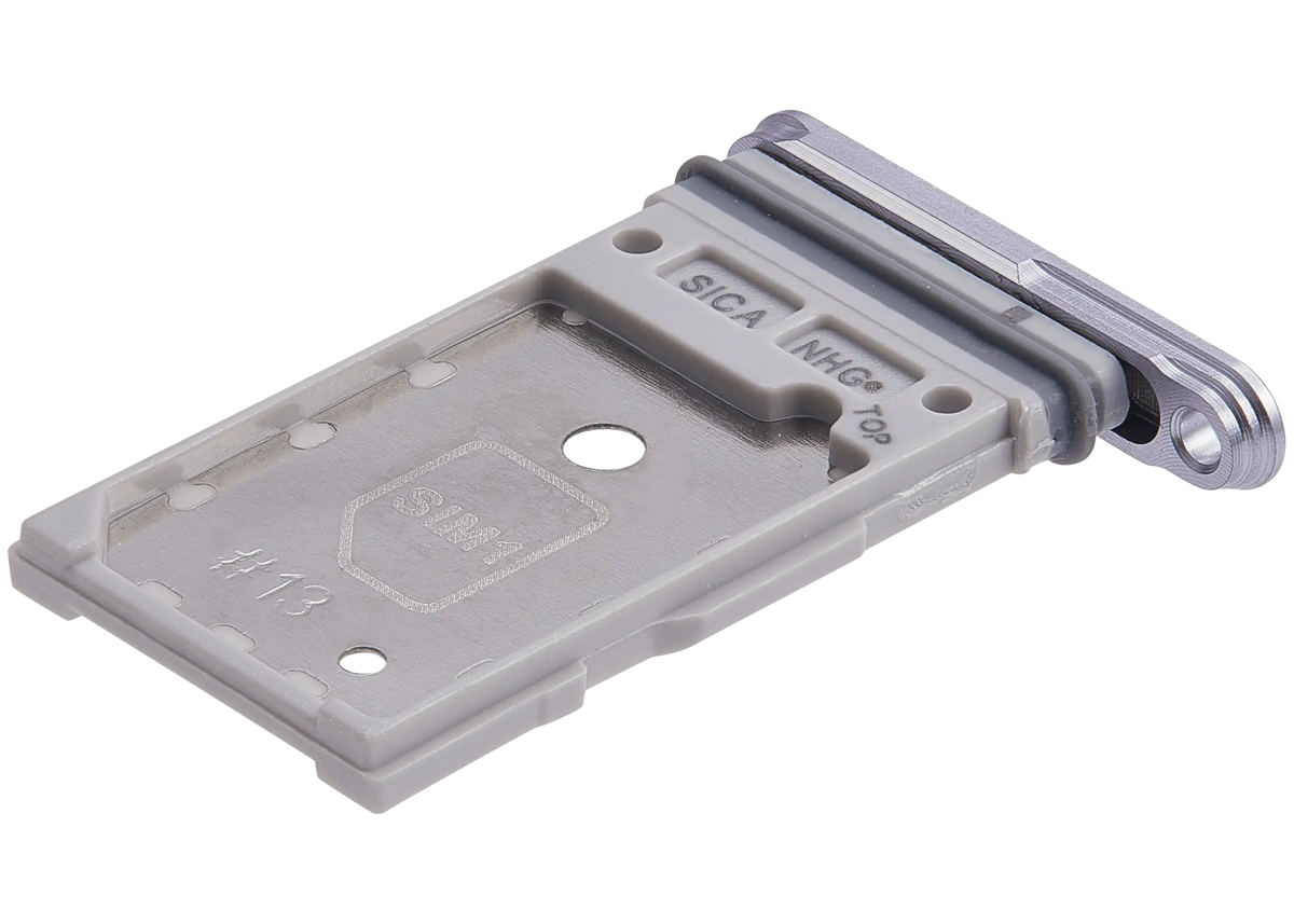 Dual Sim Card Tray Replacement Compatible For Samsung Galaxy S25 / S25 Plus (Premium) (Silver Shadow)