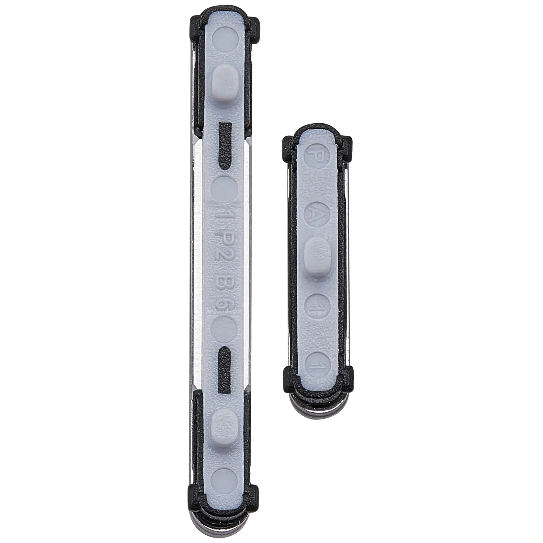 Hard Buttons Replacement (Power / Volume) Compatible For Samsung Galaxy S25 / S25 Plus (Premium) (Silver Shadow)