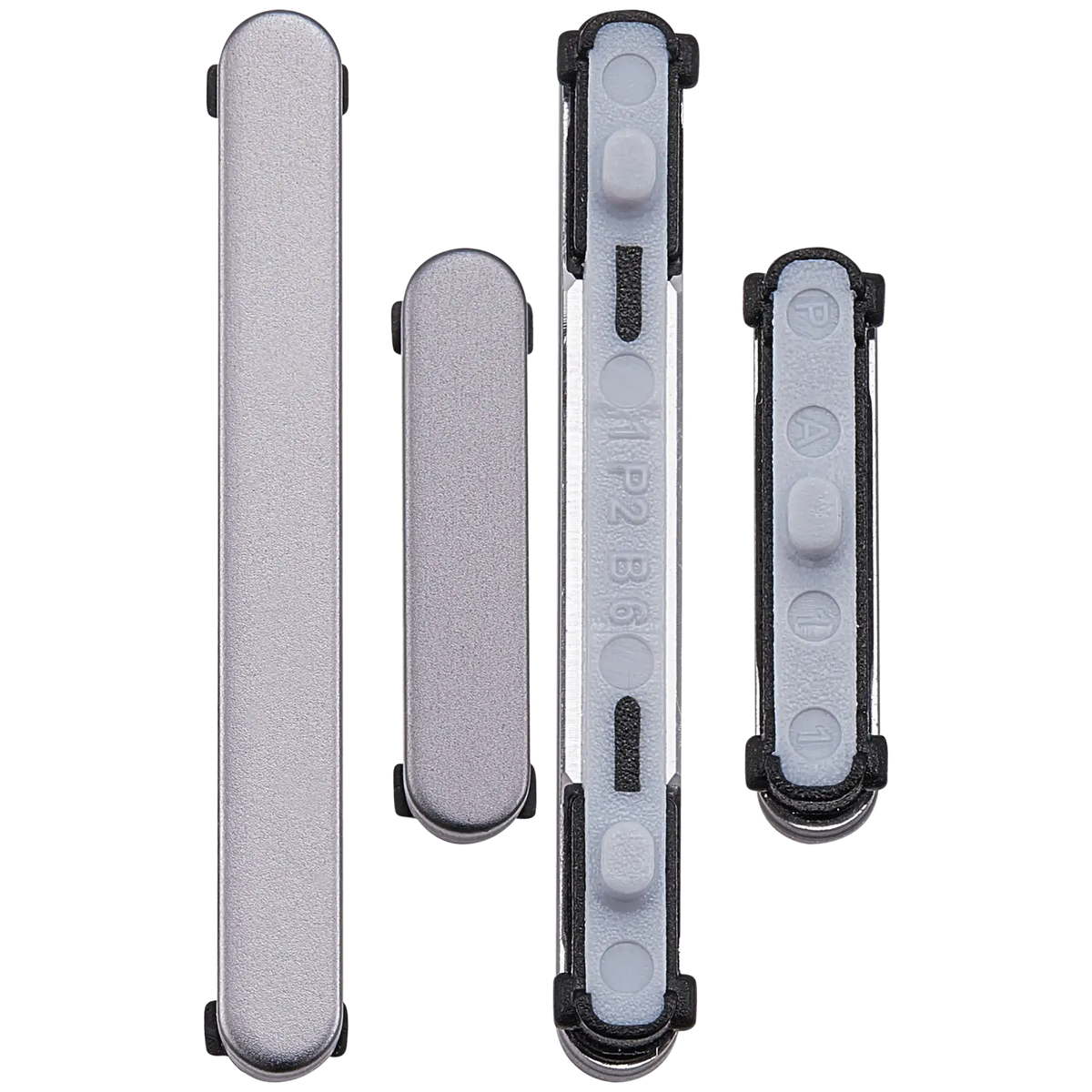 Hard Buttons Replacement (Power / Volume) Compatible For Samsung Galaxy S25 / S25 Plus (Premium) (Silver Shadow)