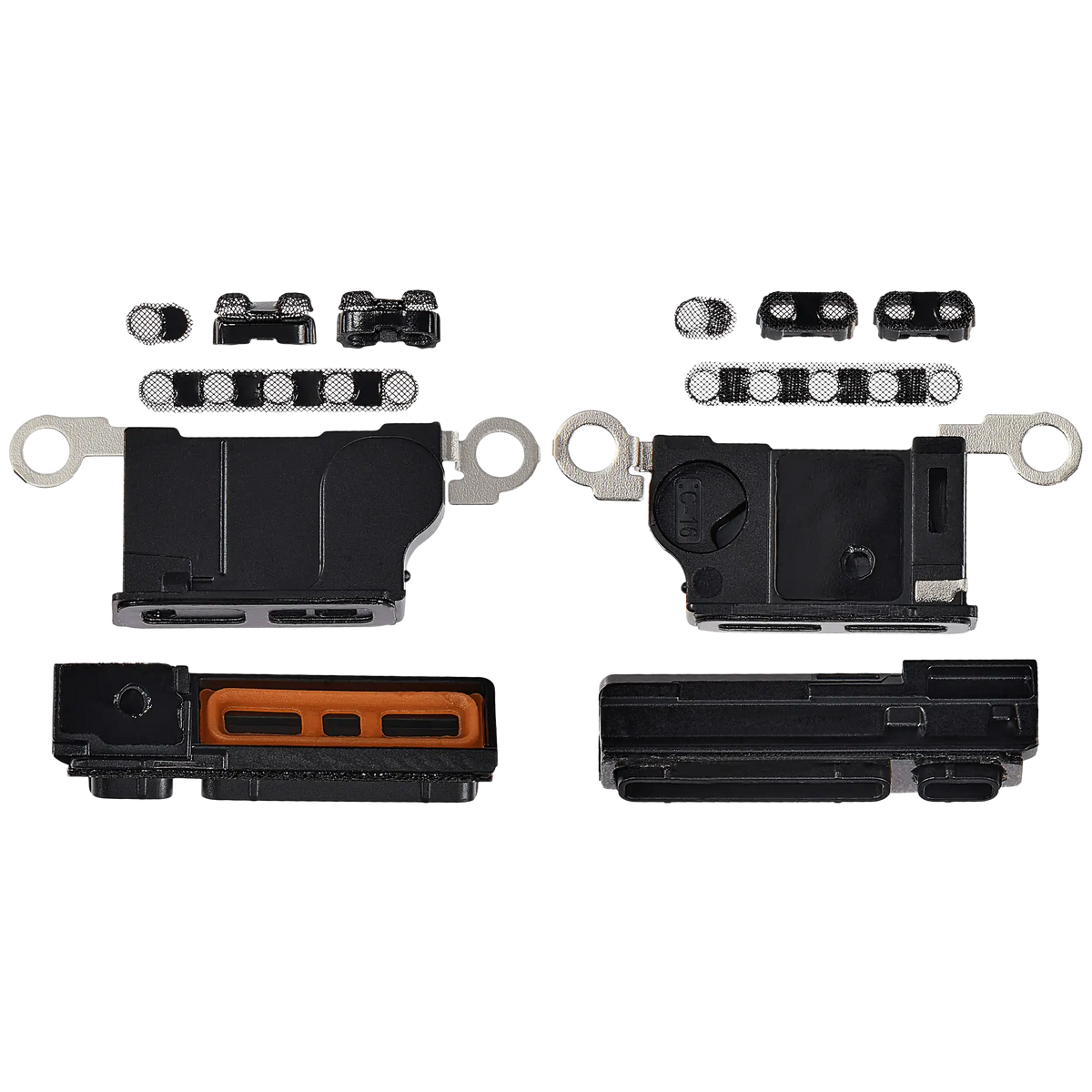 Loudspeaker / Mic Mesh Compatible For iPhone 16 Pro Max (Black Titanium) (10 Pack)