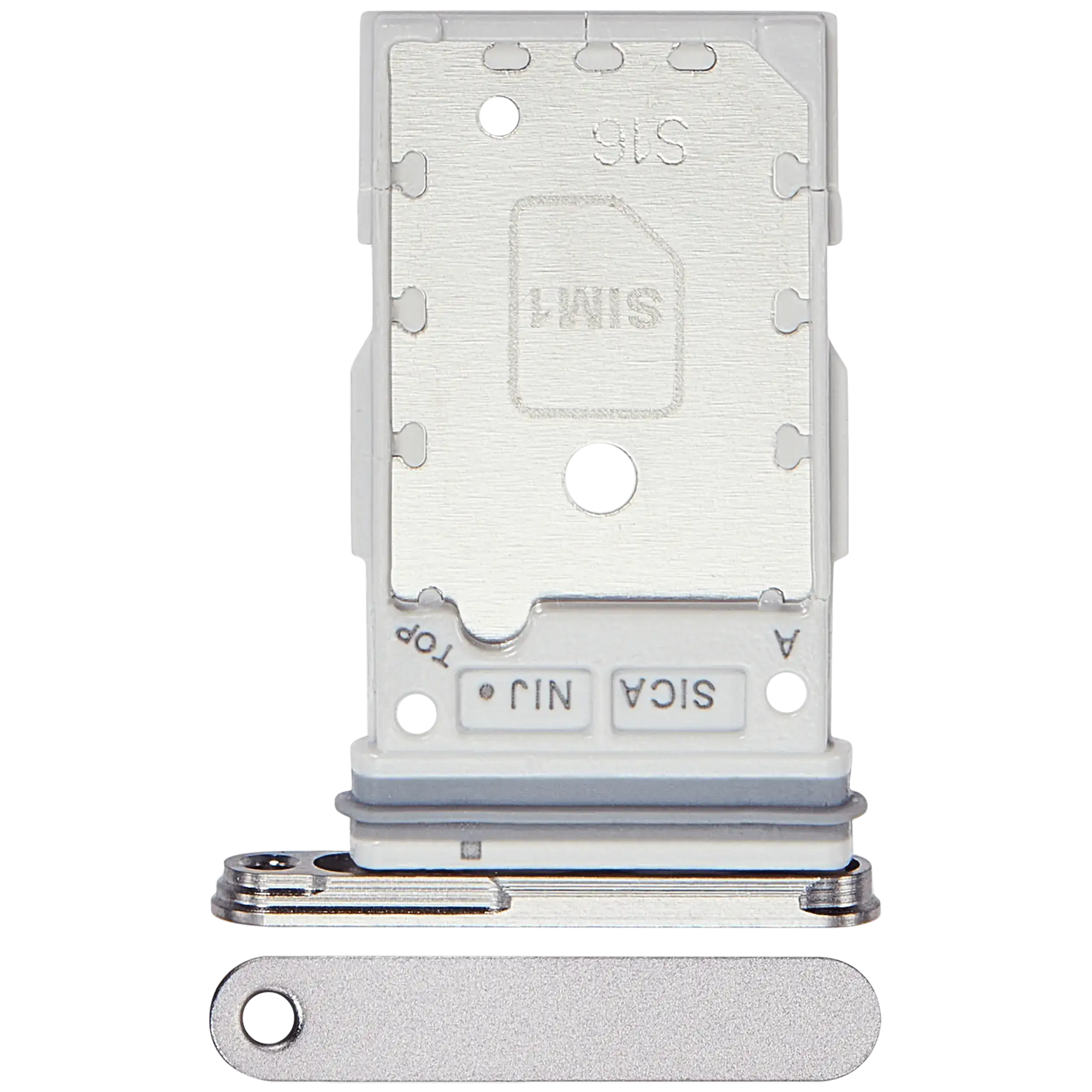 Dual Sim Card Tray Compatible For Samsung Galaxy S25 / S25 Plus Replacement (Premium) (White)