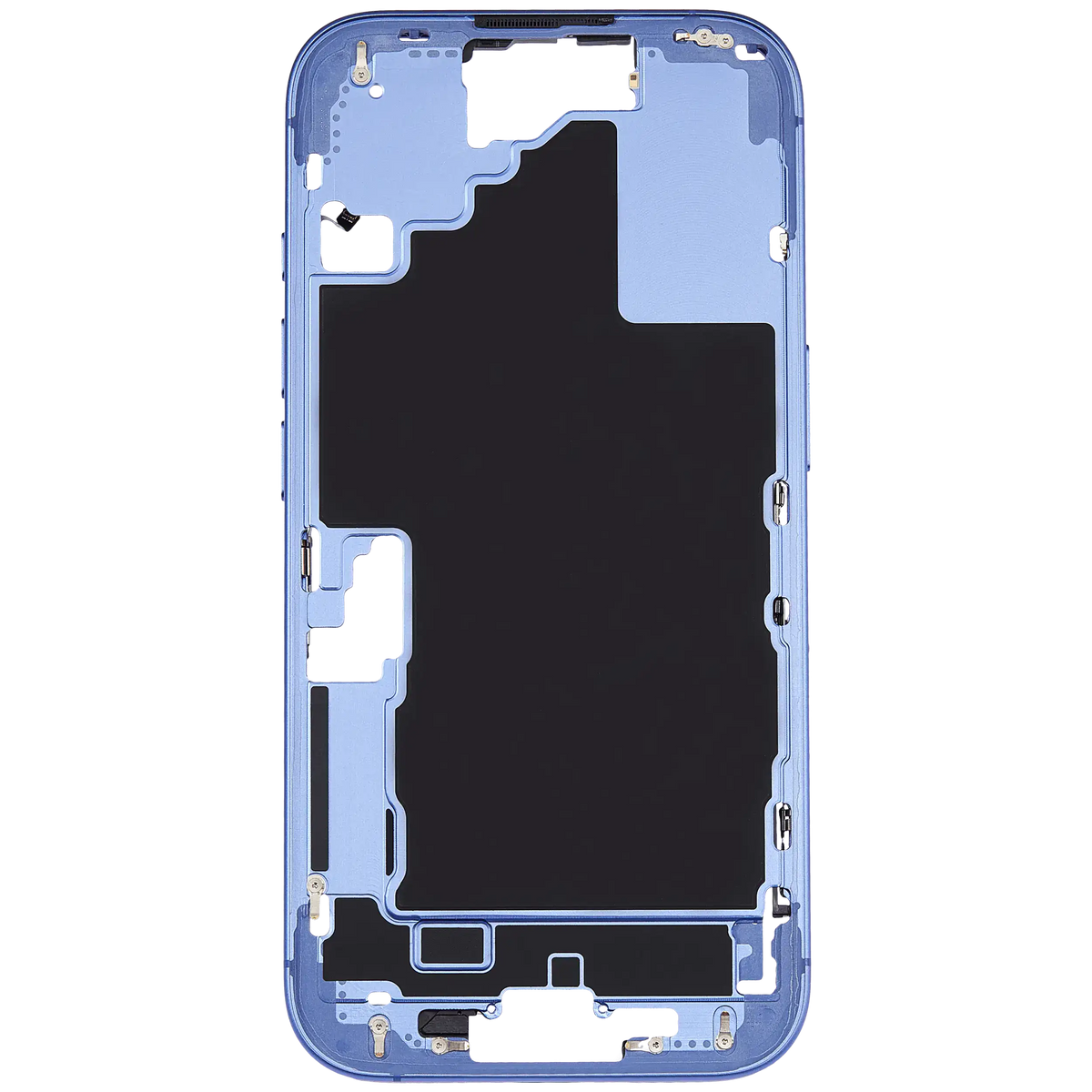 Mid-Frame Housing With Power And Volume Button Compatible For iPhone 16 (US Version) (Used OEM Pull: Grade A) (Ultramarine)