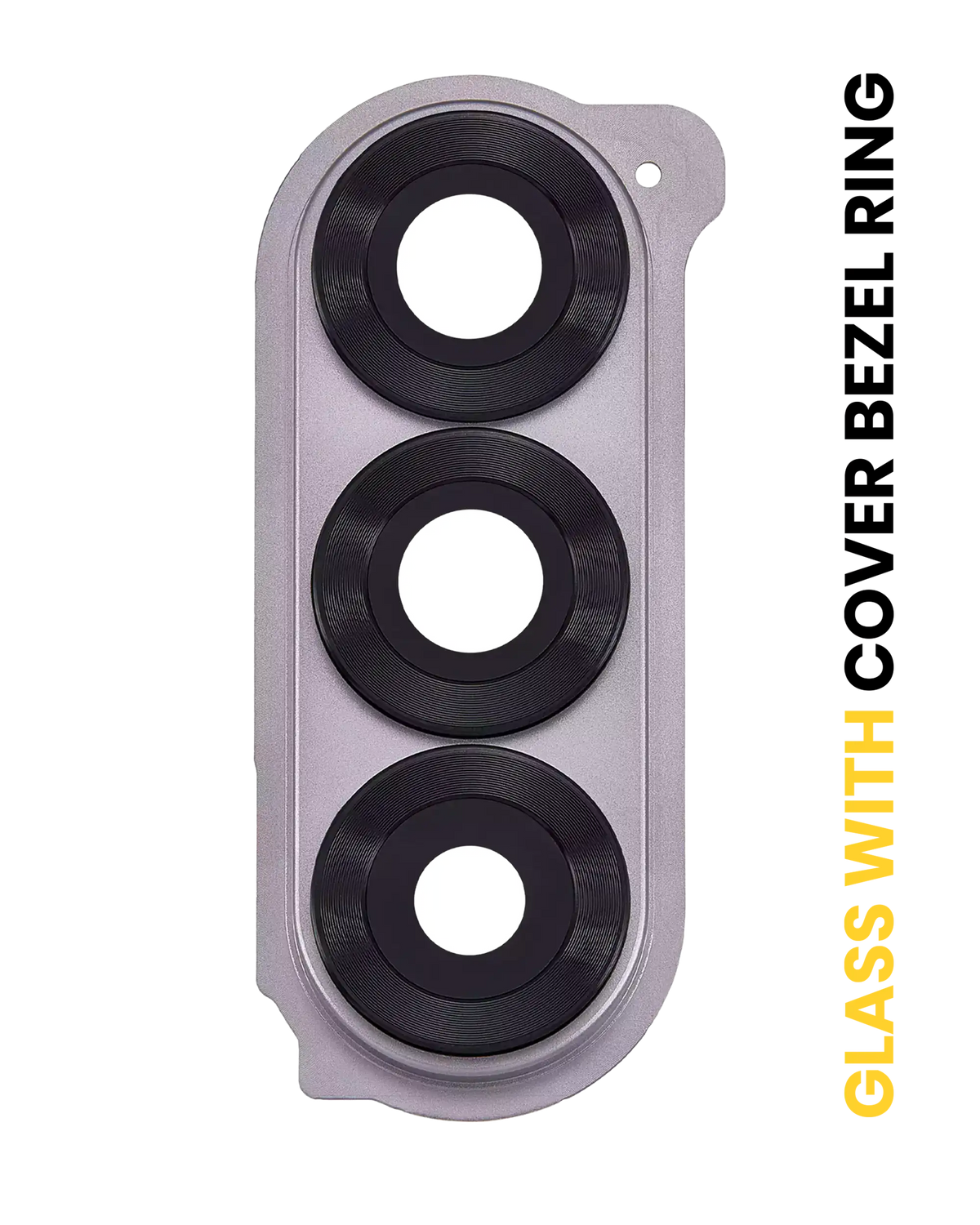 Back Camera Lens With Cover Bezel Ring Compatible For Samsung Galaxy Z Fold 6 5G Replacement (Premium) (Silver Shadow)