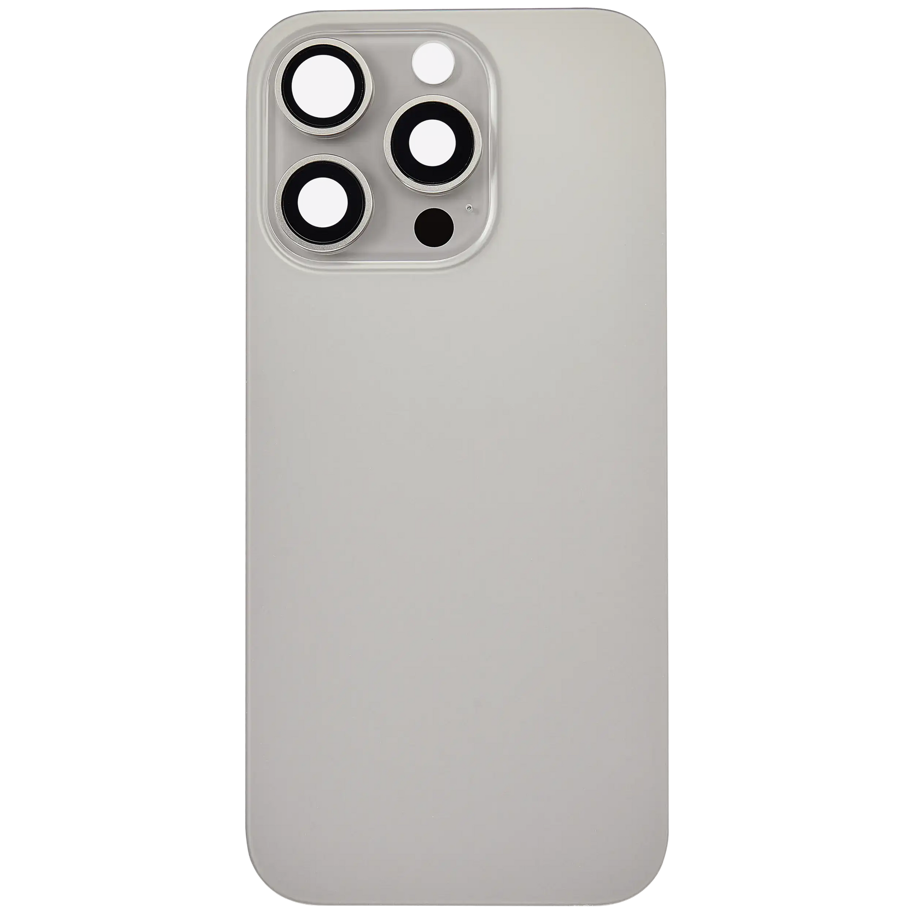 Back Glass With Steel Plate With MagSafe Magnet Pre-Installed Compatible For iPhone 16 Pro (No Logo) (Natural Titanium)