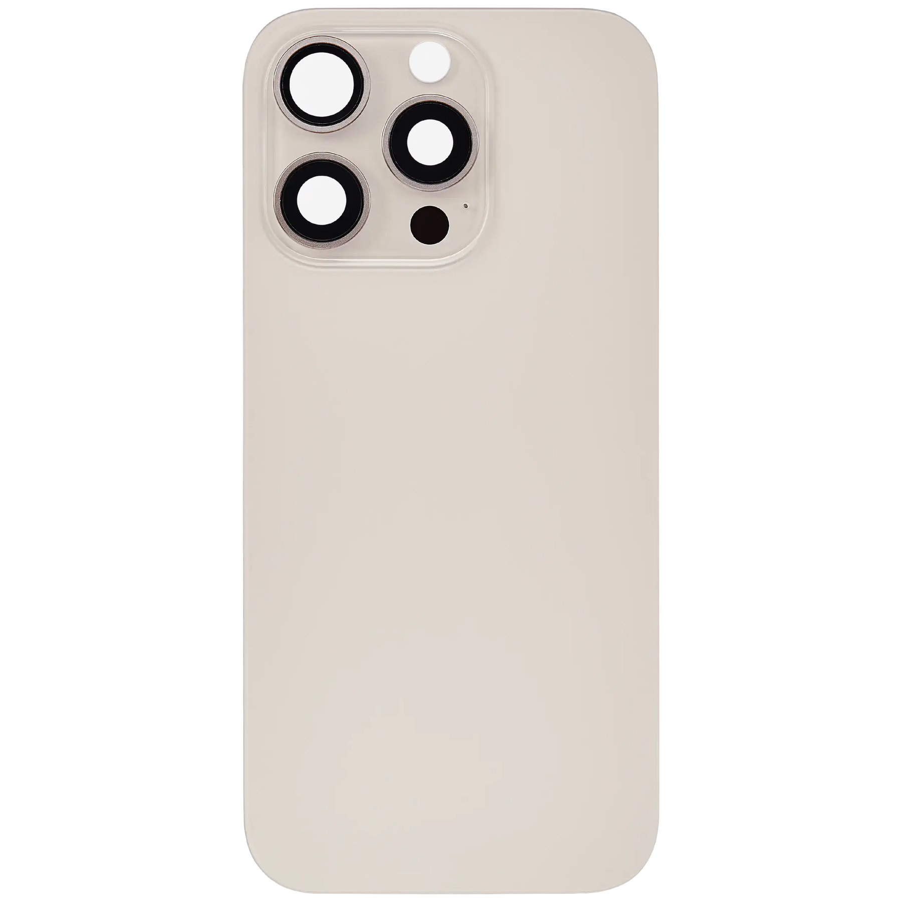 Back Glass With Steel Plate With MagSafe Magnet Pre-Installed Compatible For iPhone 16 Pro (No Logo) (Desert Titanium)