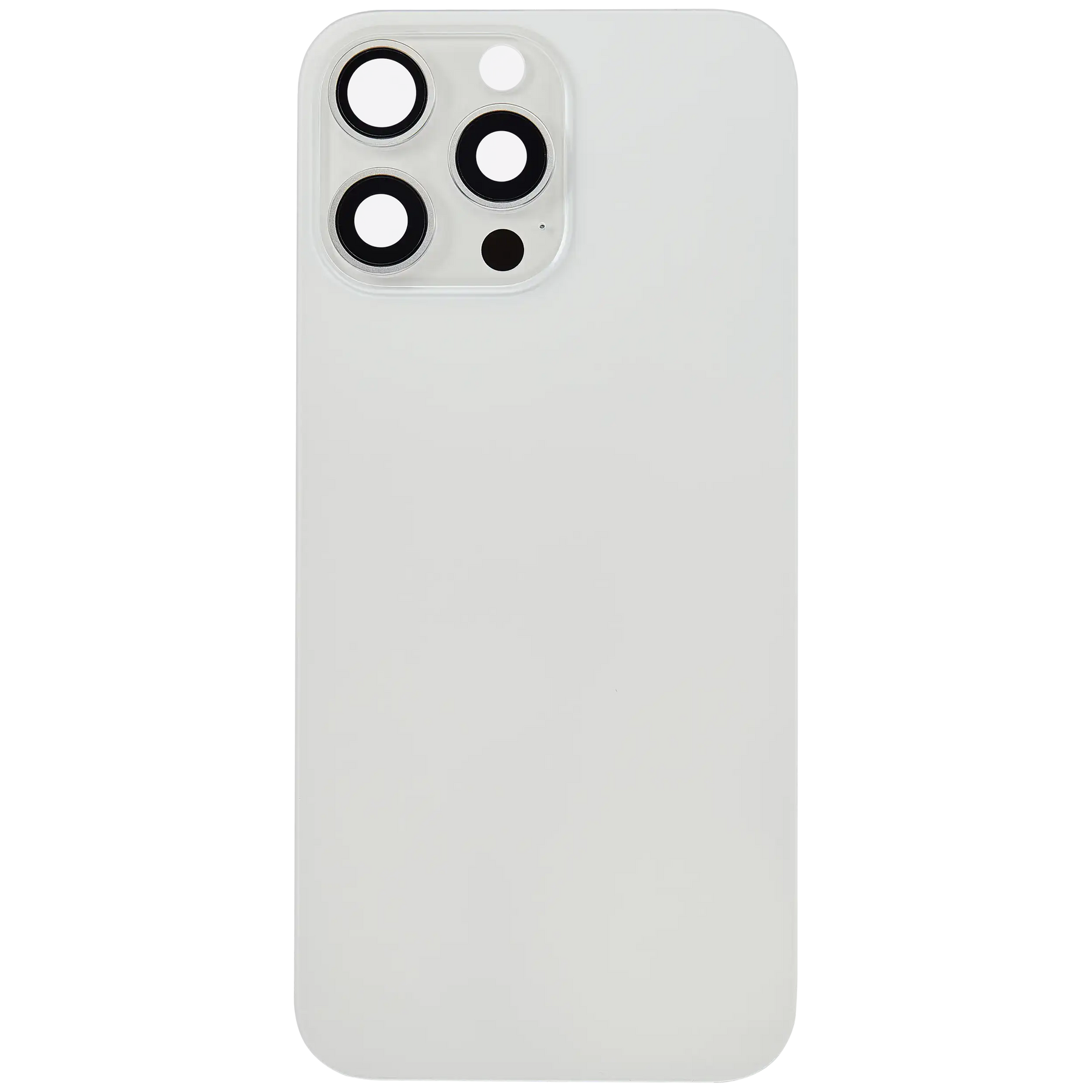 Back Glass With Steel Plate With MagSafe Magnet Pre-Installed Compatible For iPhone 16 Pro Max (No Logo) (White Titanium)