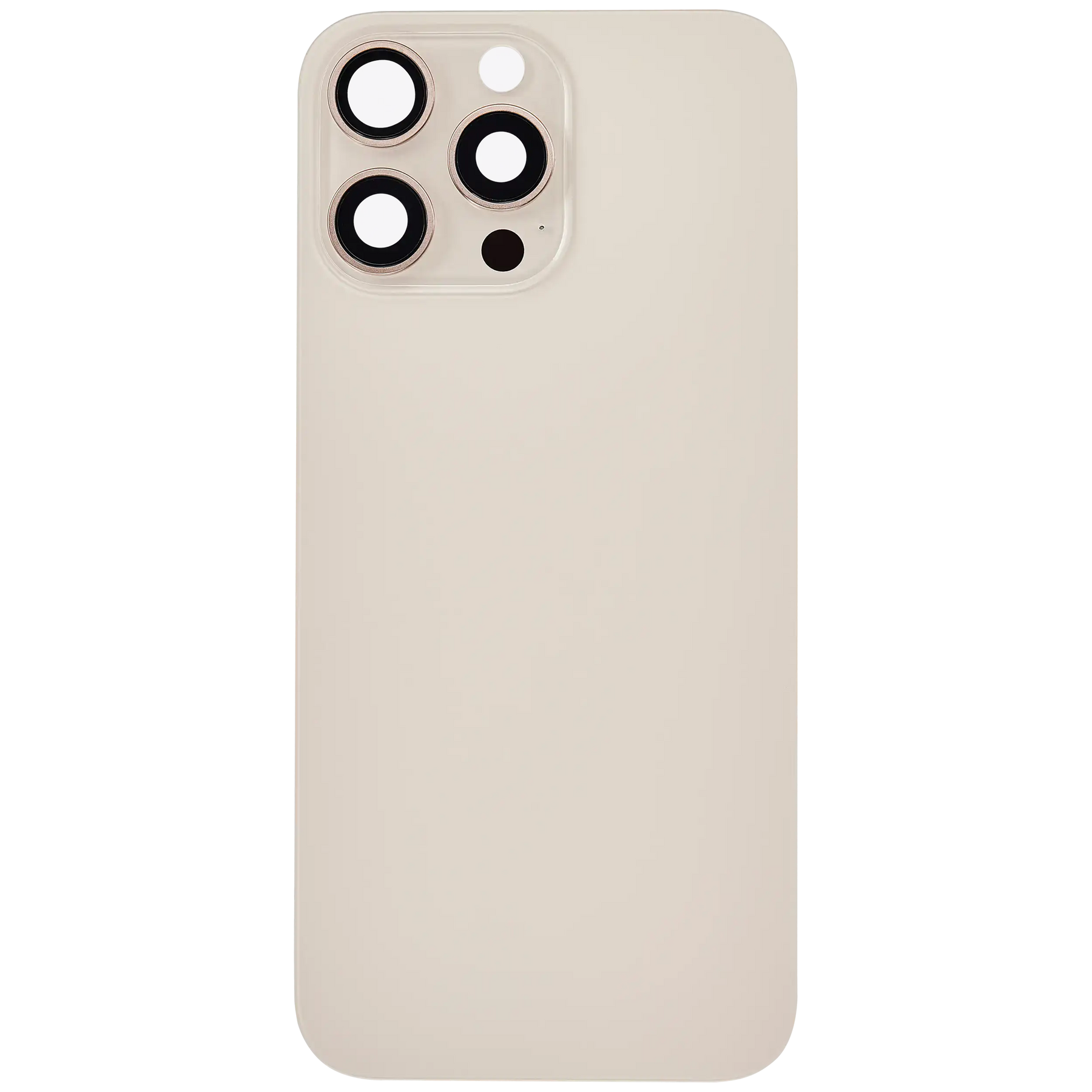 Back Glass With Steel Plate With MagSafe Magnet Pre-Installed Compatible For iPhone 16 Pro Max (No Logo) (Desert Titanium)