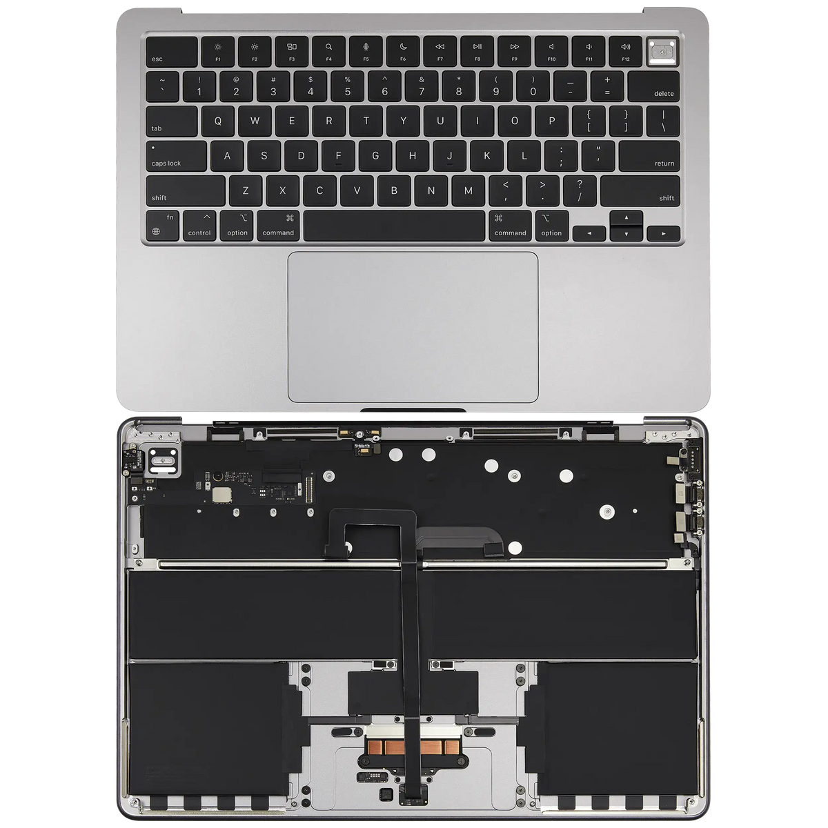 Top Case Assembly With Battery And Keyboard Compatible For MacBook Air 13" (A3113 / Mid 2024) (Space Gray) (US Keyboard)