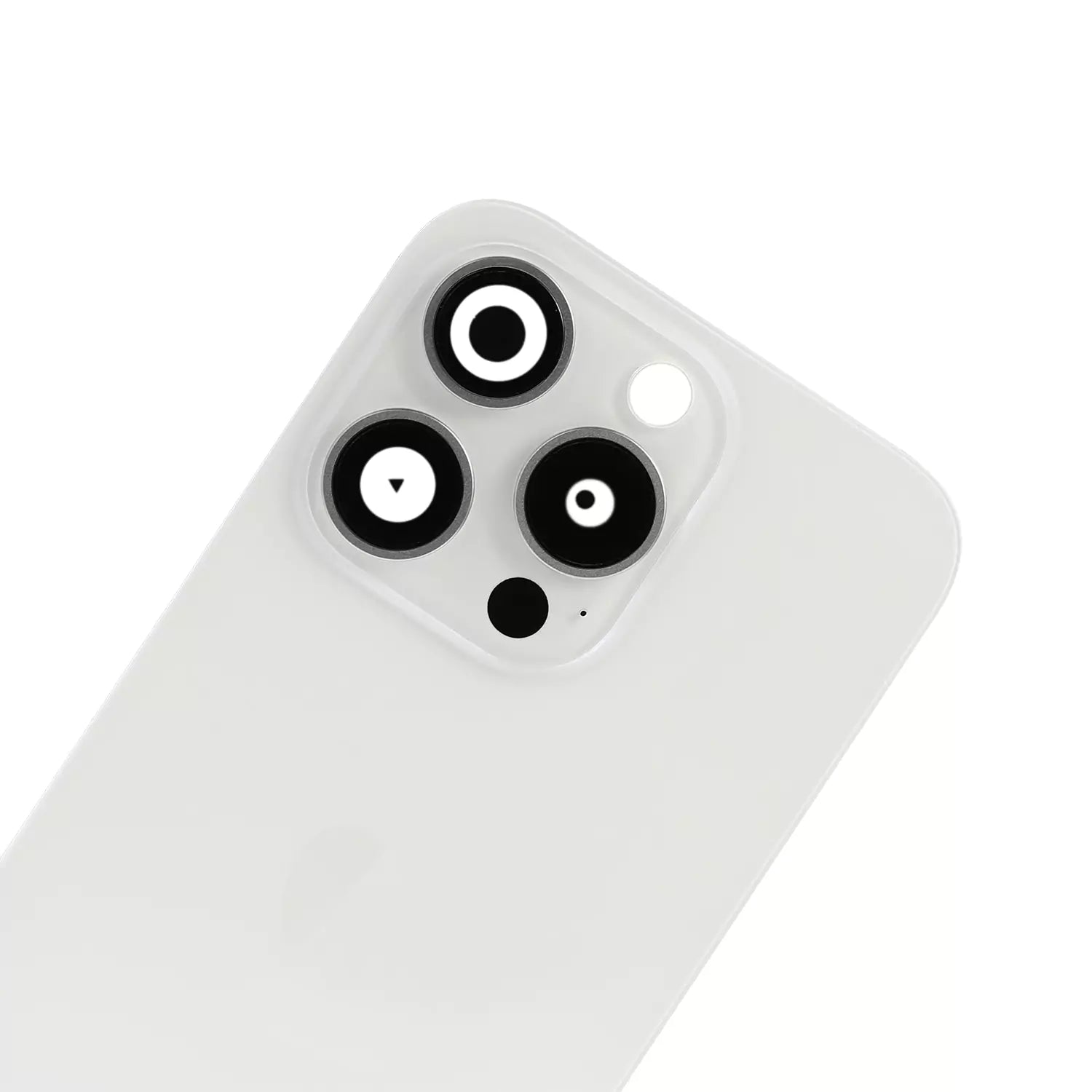 Replacement For iPhone 15 Pro Back Glass Panel With Magsafe Magnet-White Titanium