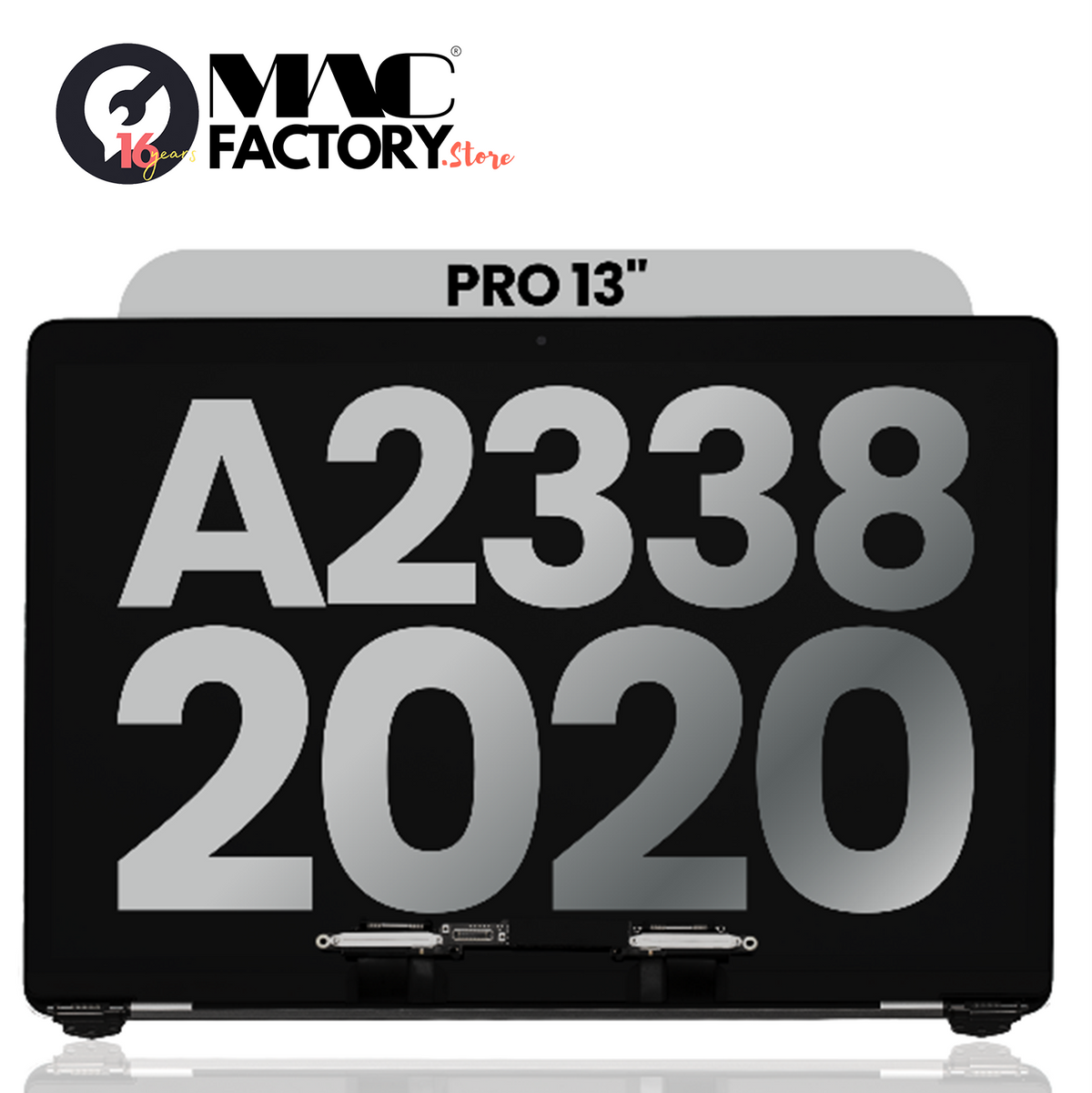 New LCD Screen & Full LCD Assembly Display For Apple MacBook Pro Retina M1 13" A2338 Silver/Grey late 2020