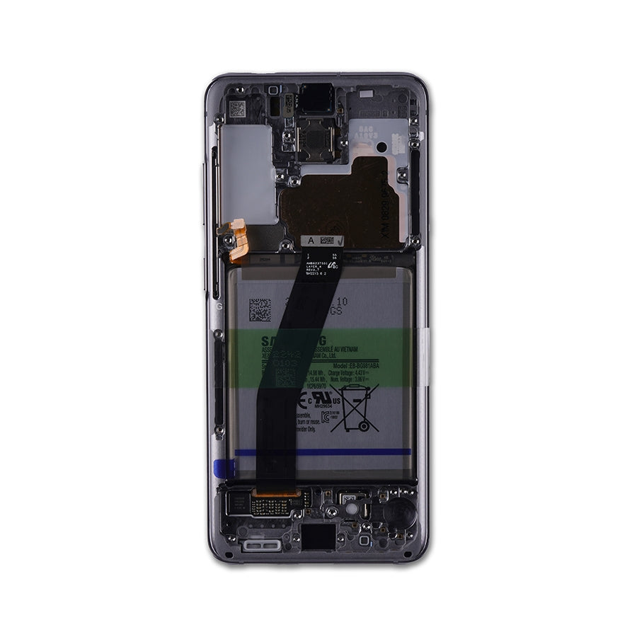 OLED Assembly With Frame Compatible For Samsung Galaxy S20 5G Replacement (Verizon 5G UW Frame Only) (Service Pack) (Cosmic Gray)